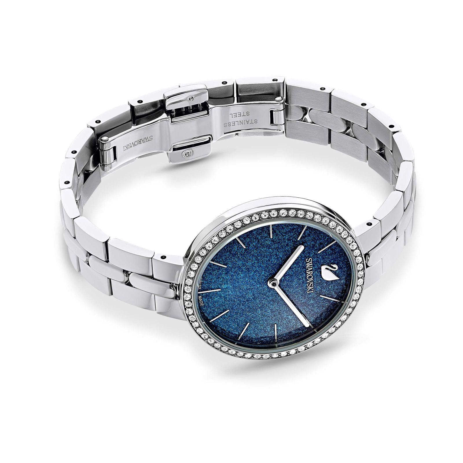 Swarovski Cosmopolitan kell, metallrihm, sinine, roostevaba teras – detailne vaade