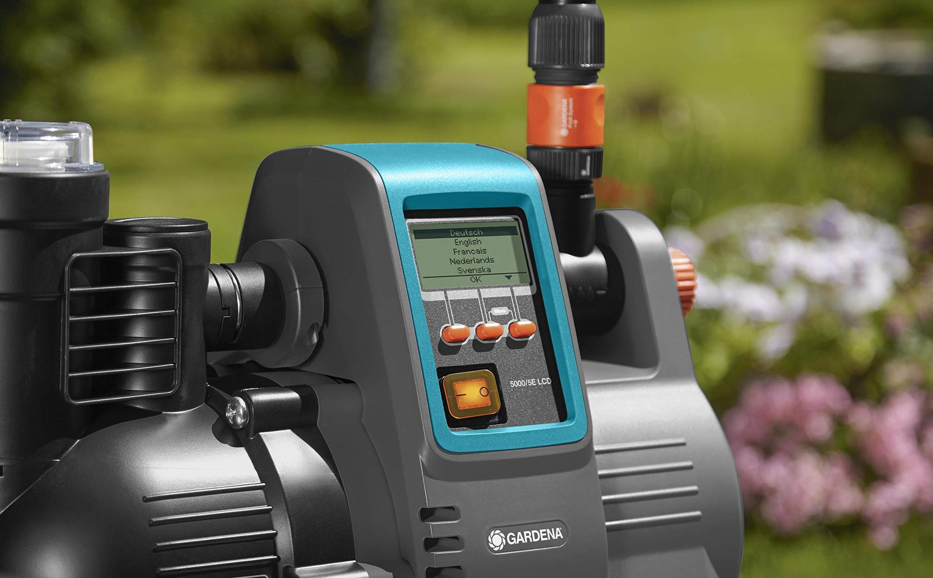 Gardena Comfort koduveepump 5000/5E LCD: veepump LC-ekraaniga, energiasäästlik, vooluhulk 5000 l/h, 1300W mootor termokaitselülitiga, kuivalt töötamise kaitse (1759-20) – pilt 6
