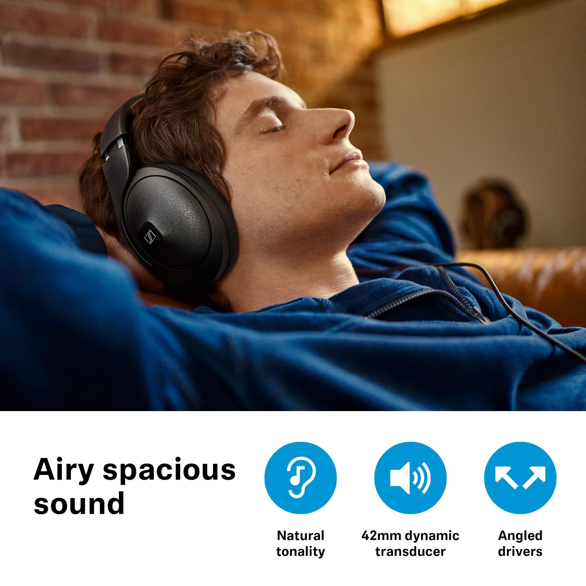 Sennheiser HD 620S suletud peakomplekt – audiofiilne stereoheli ruumilise kogemusega ja optimeeritud ümbritseva heliga – juhtmega, must – pakend ja tarvikud