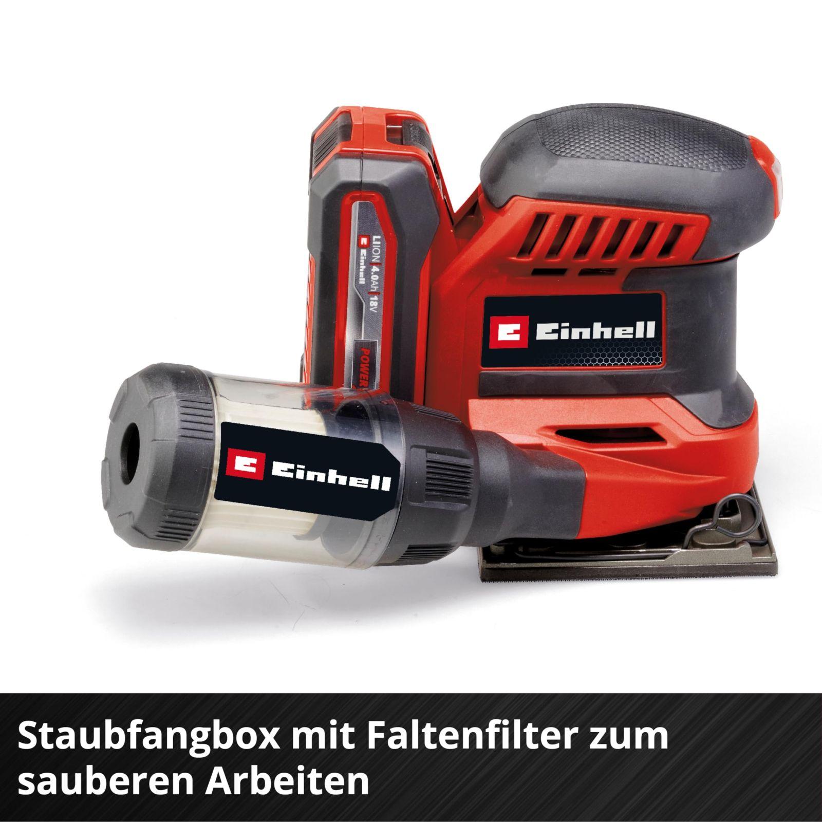Einhell akuga vibratsioonilihvija TE-OS 18/113 3X Li-Solo Power X-Change (18 V, lihvija, 3 vahetatavat lihvplaati, 1,8 mm võnkeamplituud, tarvikud, ilma akuta) – pilt 9