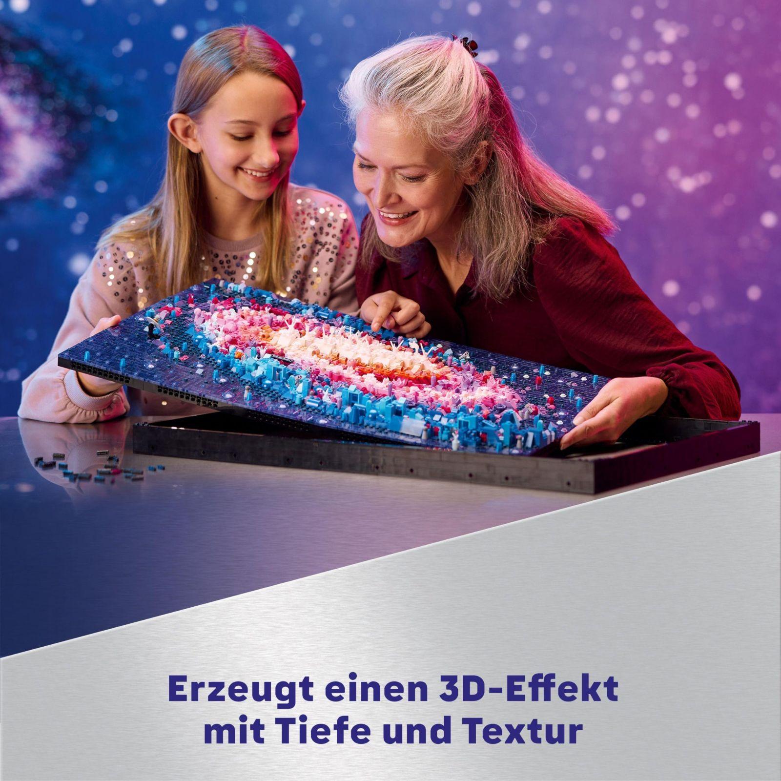 LEGO Art Linnutee Galaktika, Seinakaunistus, Kingitus Kosmose- ja Astronoomiafännidele, Ehituskomplekt Täiskasvanutele, Loov Tegevus, Päikesesüsteem ja Tähistaevas 31212 – kasutusnäide