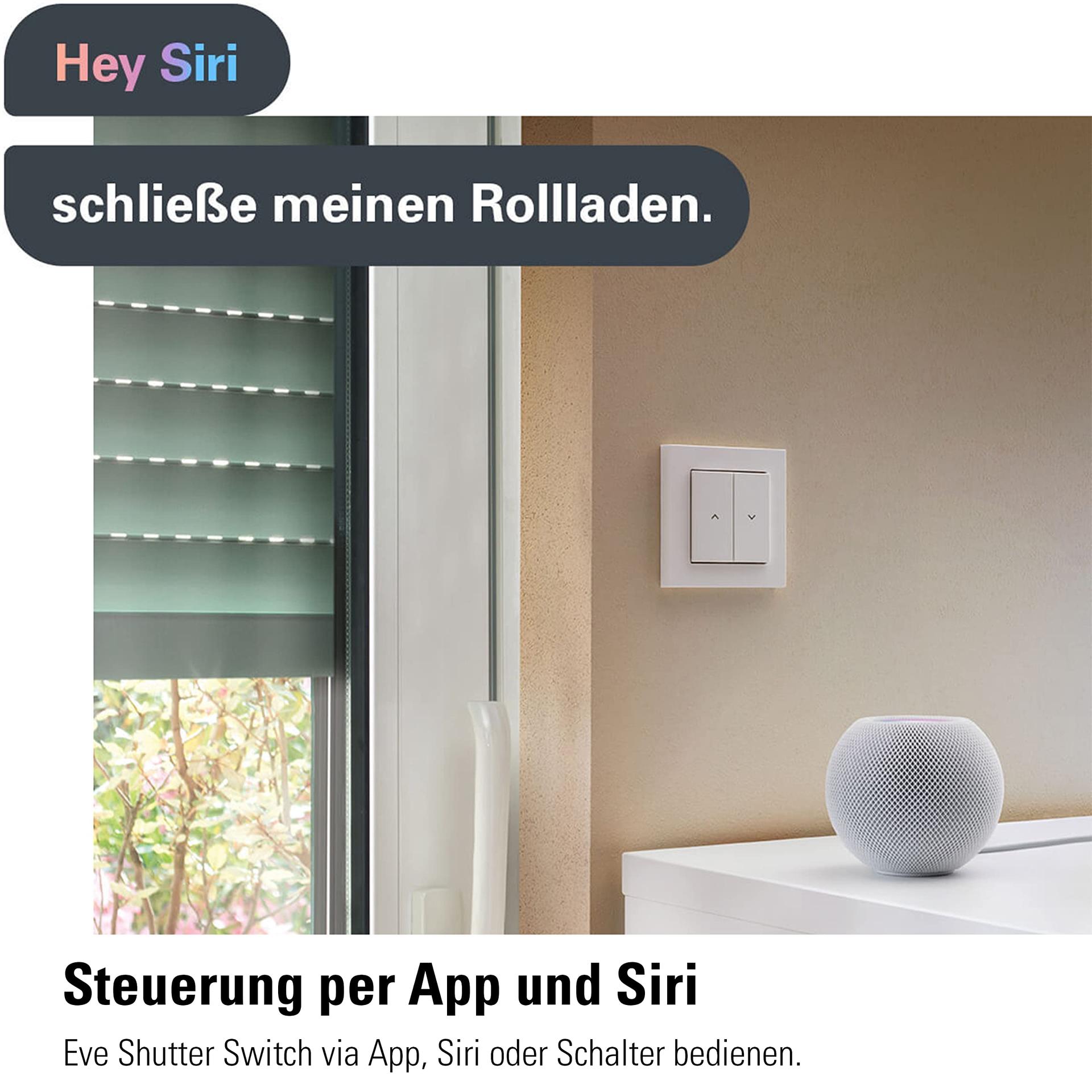 Eve Shutter Switch (Apple Home) – Nutikas ruloo juhtimine ajakavade, adaptiivse varjutuse ja Siri hääljuhtimisega – kasutusnäide