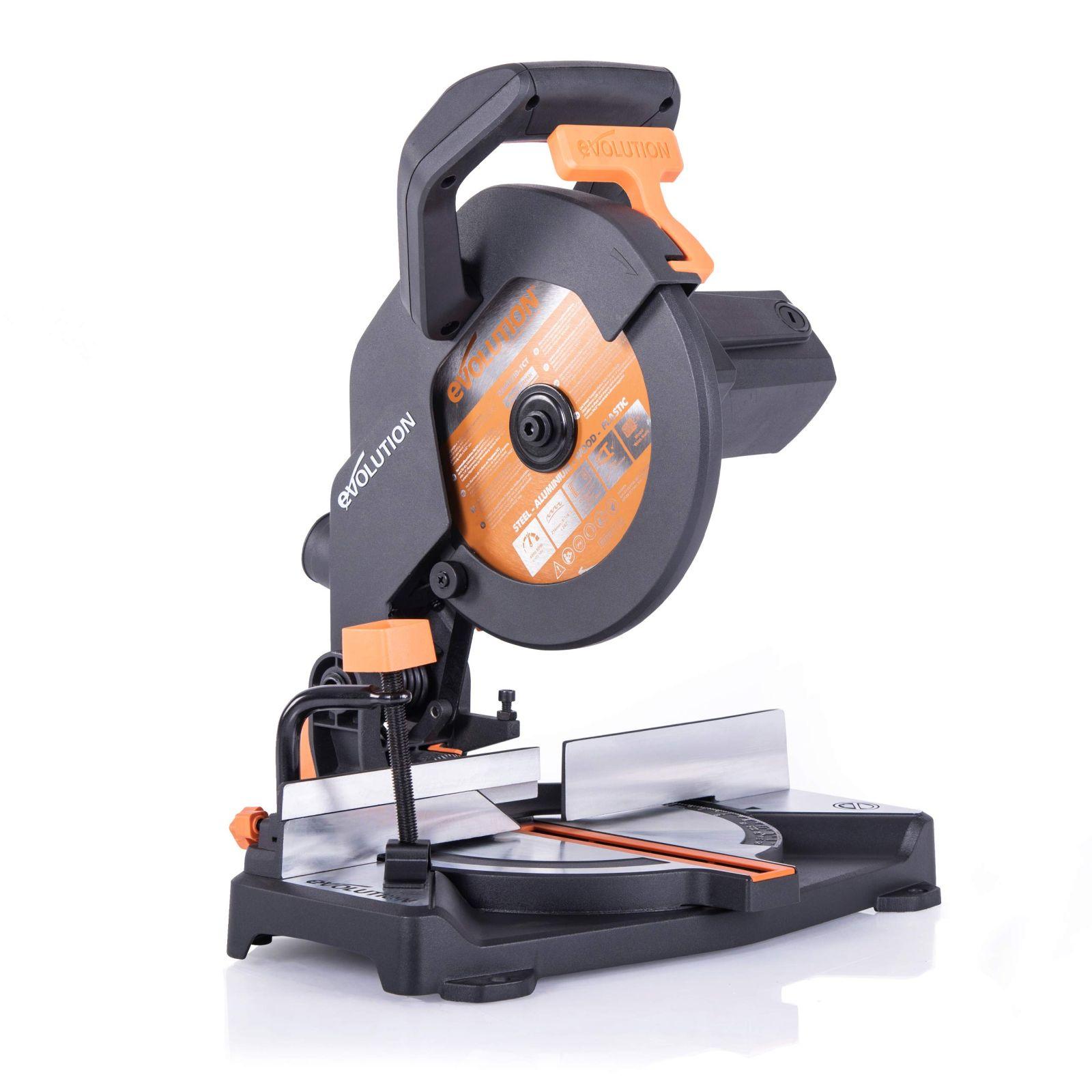 Evolution nurksaag R210CMS | 1200 W nurksaag | Komplektis Ø 210 mm HM-saeketas | Lõikab puitu