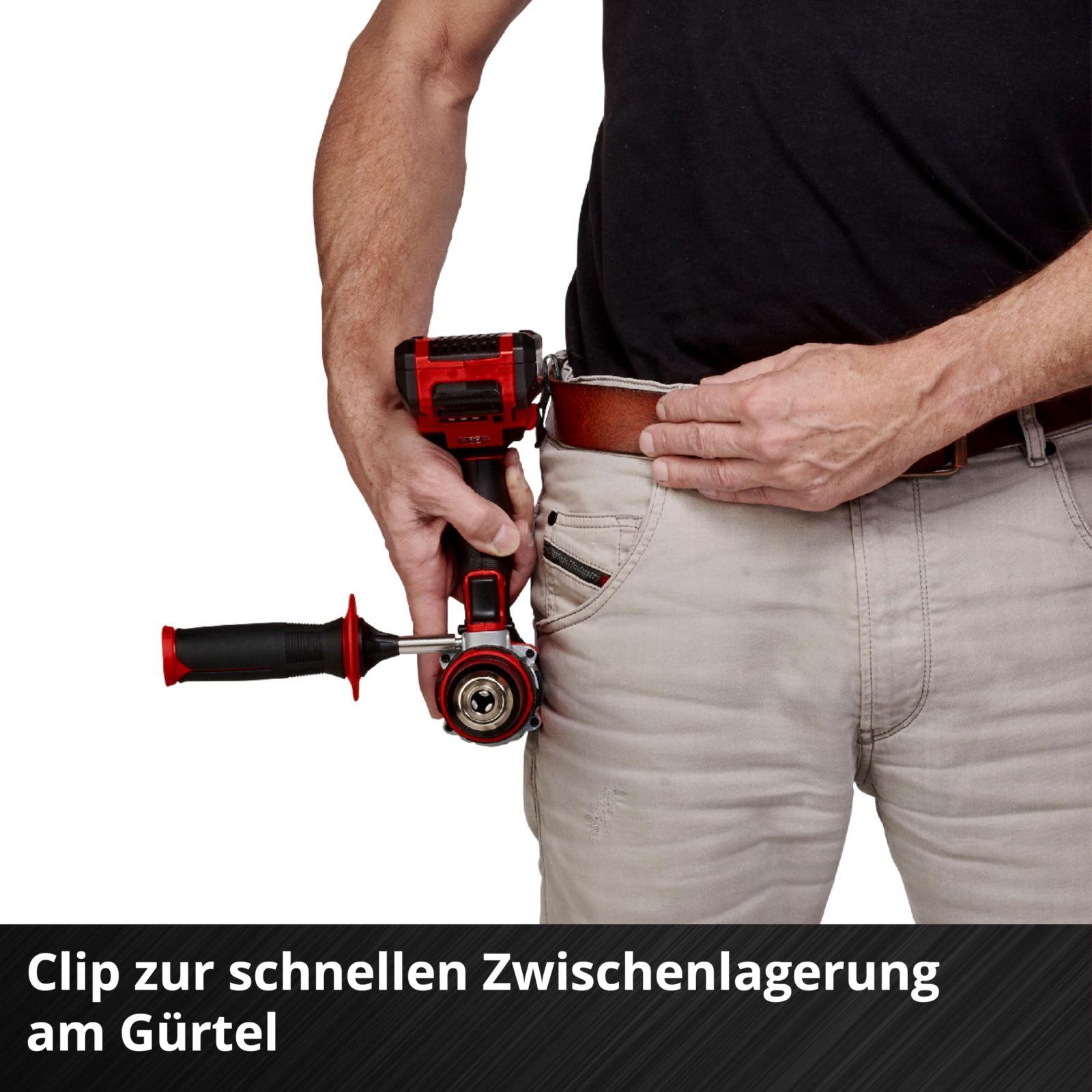 Einhell Professional akulööktrell TE-CD 18 Li-i BL Solo Power X-Change (18 V, löökfunktsioon, harjadeta, 60 Nm, 2-käiguline, 13 mm metallist padrun, LED-valgustus, ilma akuta) – lisavaade