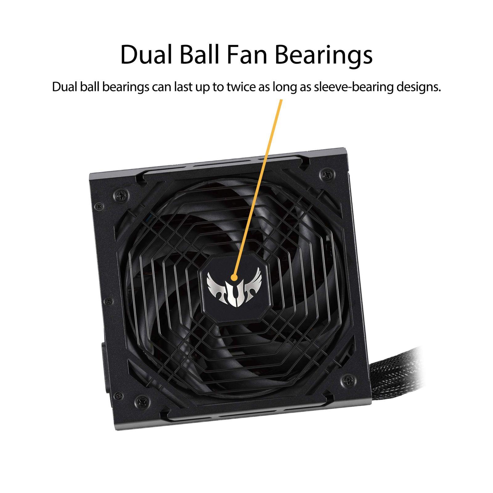 ASUS TUF Gaming 750W Bronze toiteplokk (750 vatti, 0dB-tehnoloogia, 80 cm 8-Pin CPU-pistik (EPS 12V), 80-Plus-Bronze) – lisavaade