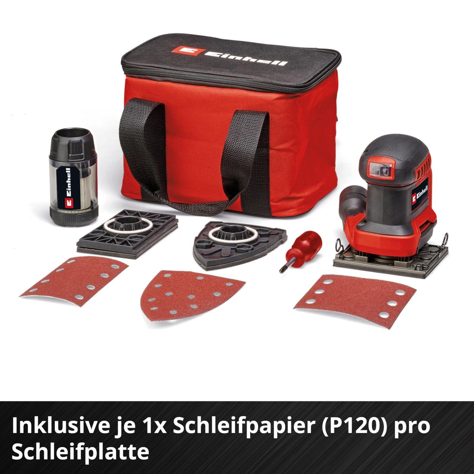 Einhell akuga vibratsioonilihvija TE-OS 18/113 3X Li-Solo Power X-Change (18 V, lihvija, 3 vahetatavat lihvplaati, 1,8 mm võnkeamplituud, tarvikud, ilma akuta) – pilt 7