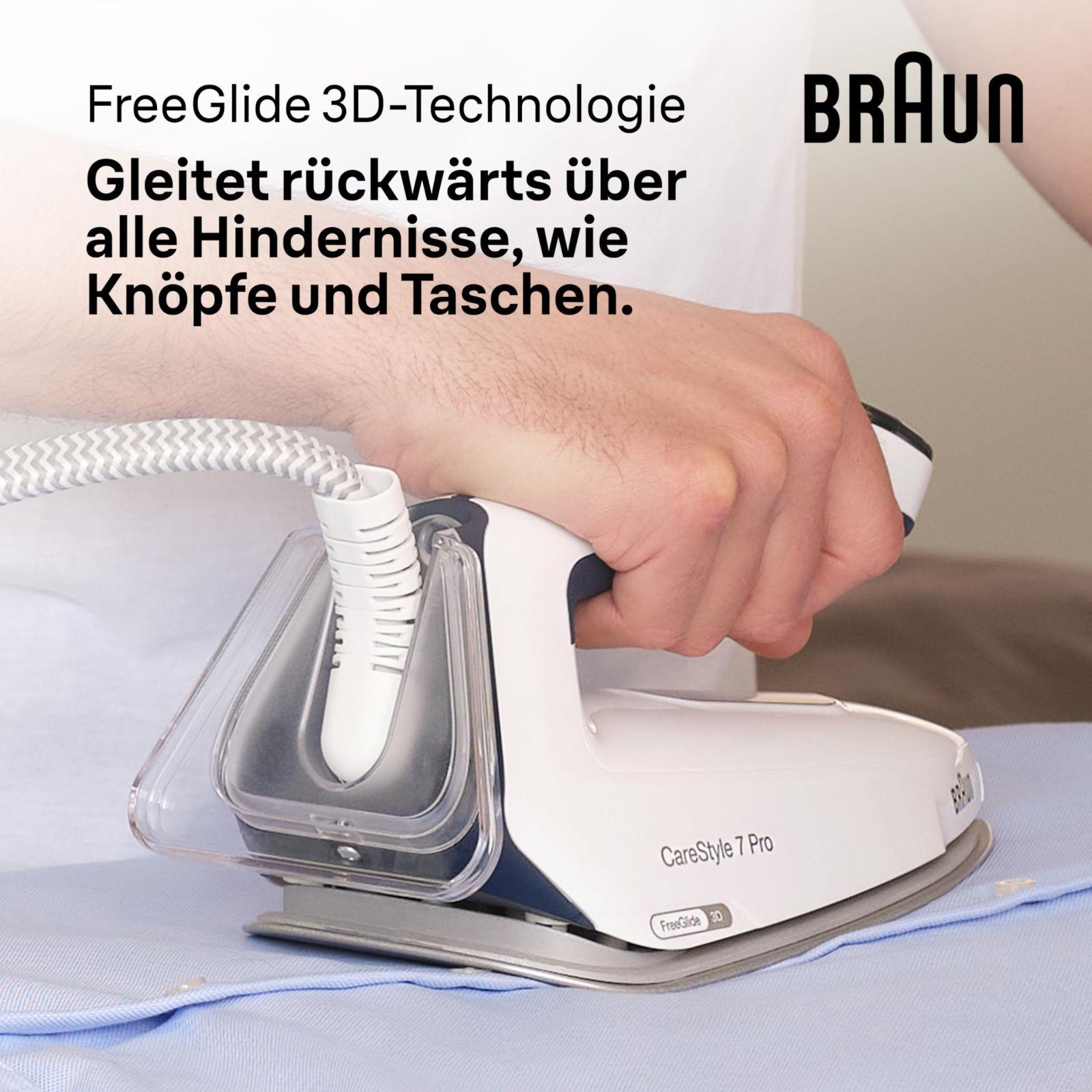 Braun CareStyle 7 Pro aurutriikimissüsteem IS 7282 BL – aurutriikraud FreeGlide 3D tallaga, iCare-funktsioon, eemaldatav 2 L veepaak, auruimpulss 600 g/min, 2700 W, sinine/valge – pilt 8