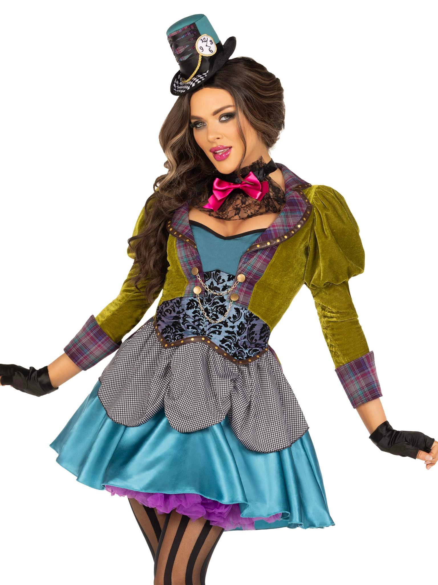 Leg Avenue Naiste – Deluxe Mad Hatter Kostüüm, Suurus L (EUR 40)
