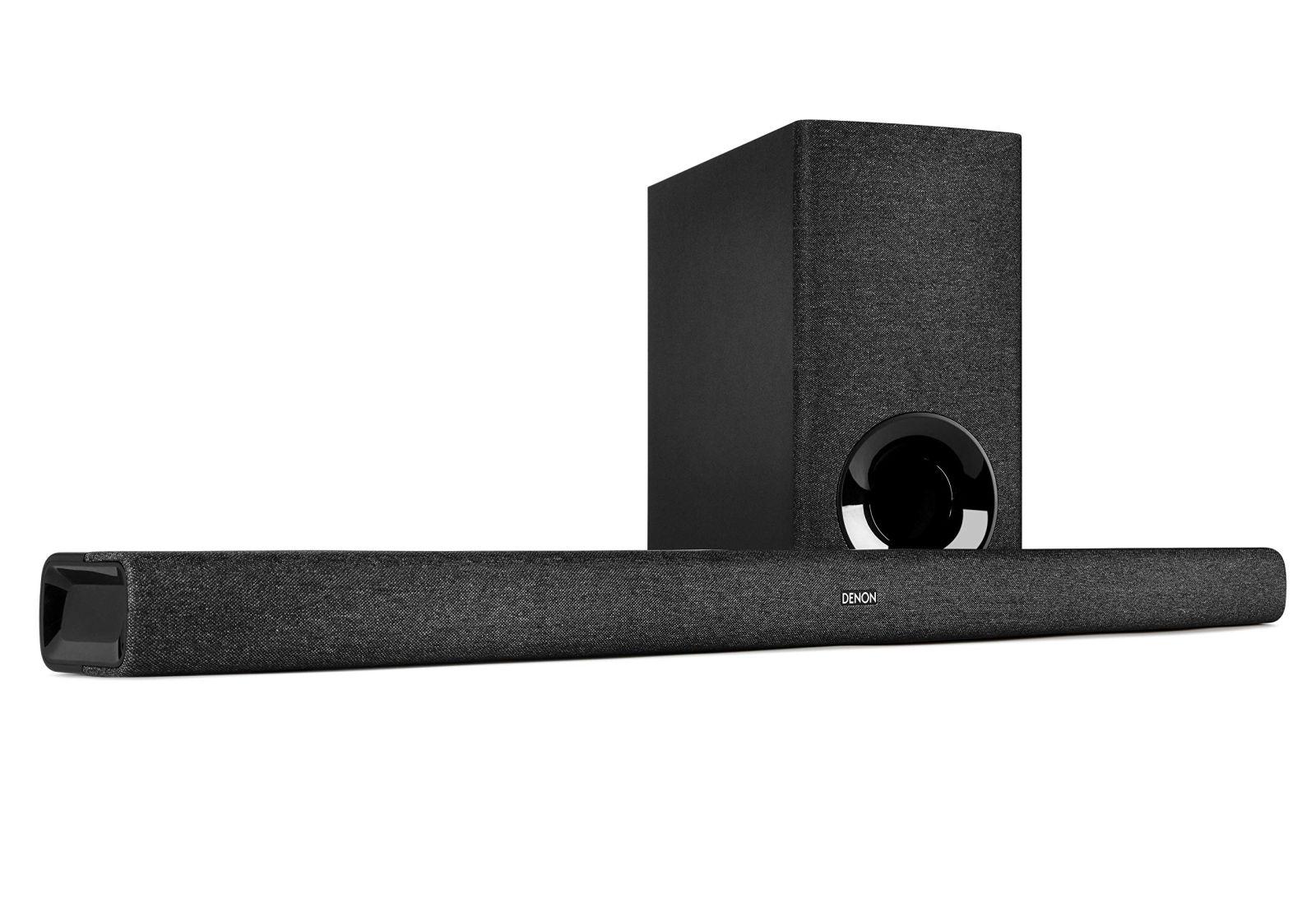 Denon DHT-S416 kvaliteetne 2.1 TV heliriba koos juhtmevaba bassikõlariga, Google Chromecastiga, WiFi, Bluetooth, Dolby Digital, HDMI ARC, optiline sisend, must