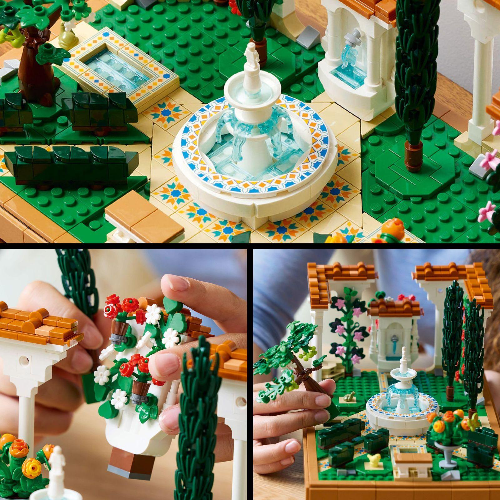 LEGO Icons Purskkaevuaed – Miniatuurne ehituskomplekt täiskasvanutele, lehtlate, küpresside, puude, viinapuude ja lilledega – Loominguline kingiidee sünnipäevaks, soolaleivaks naistele ja meestele – 10359 – pilt 6