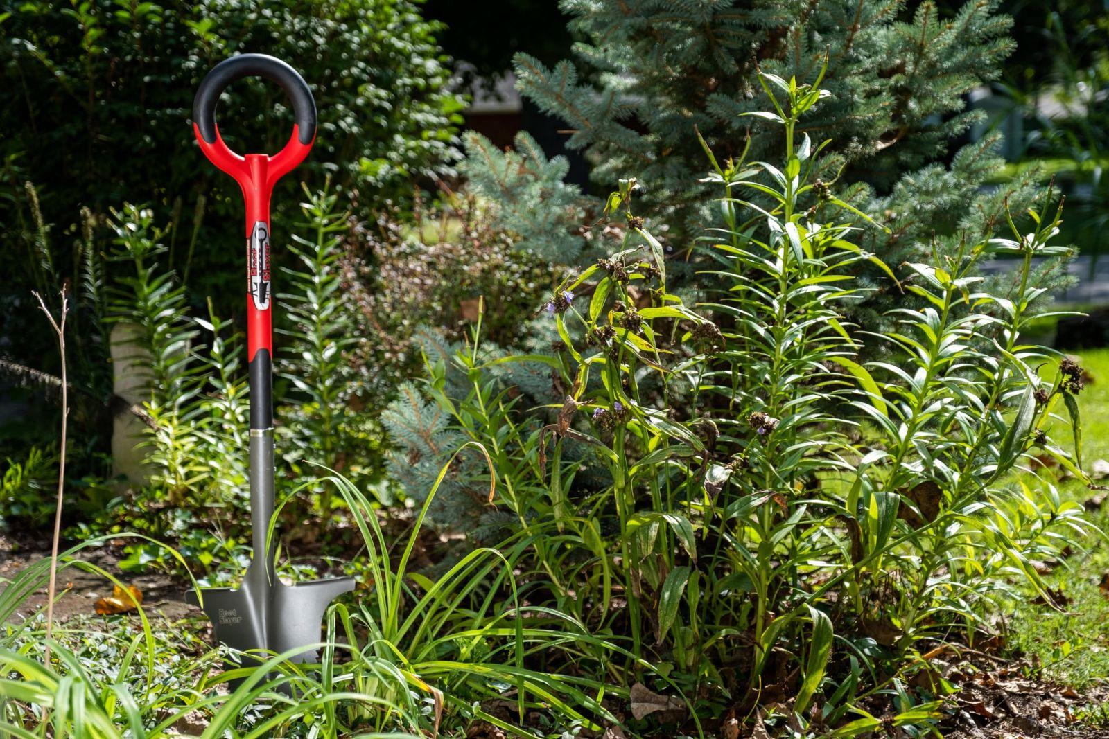 Root Slayer Radius Garden juurelabidas – 2017 Green Thumb auhind kõige innovaatilisemale aiatööriistale, punane – pilt 7