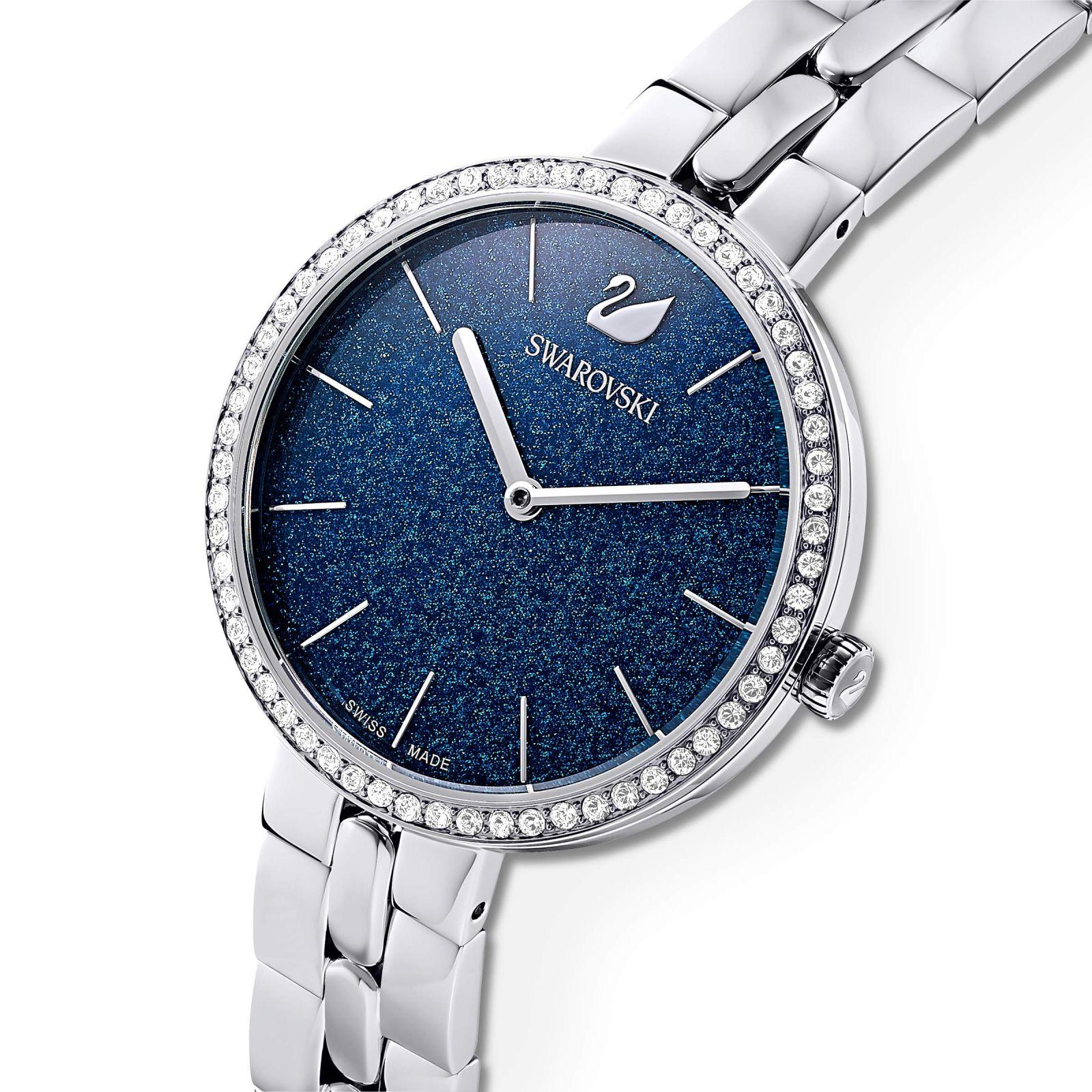 Swarovski Cosmopolitan kell, metallrihm, sinine, roostevaba teras – pakend ja tarvikud