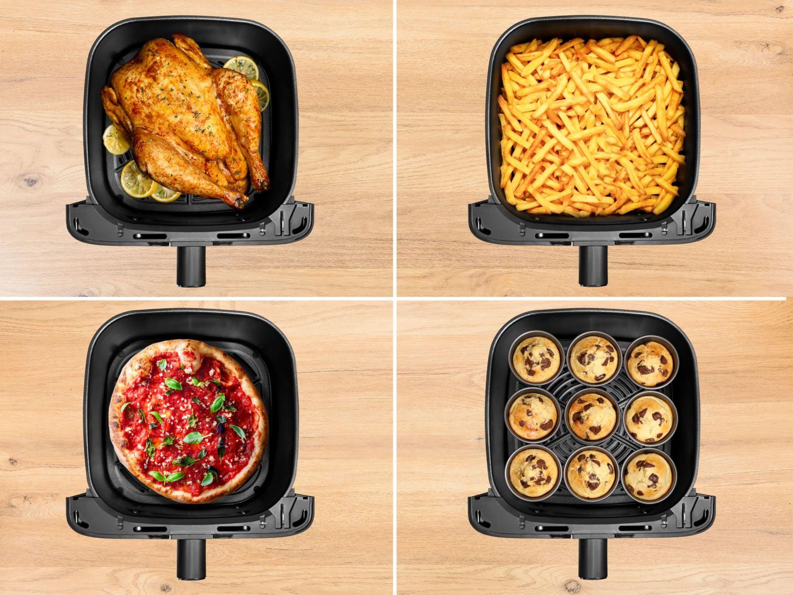 Tefal Easy Fry Mega kuumaõhufritüür, 7,5 liitrit, kuni 8 inimesele, 99% vähem rasva, 8 automaatset küpsetusprogrammi, digitaalne ekraan, nõudepesumasinas pestav, must, EY8558E0 – lisavaade