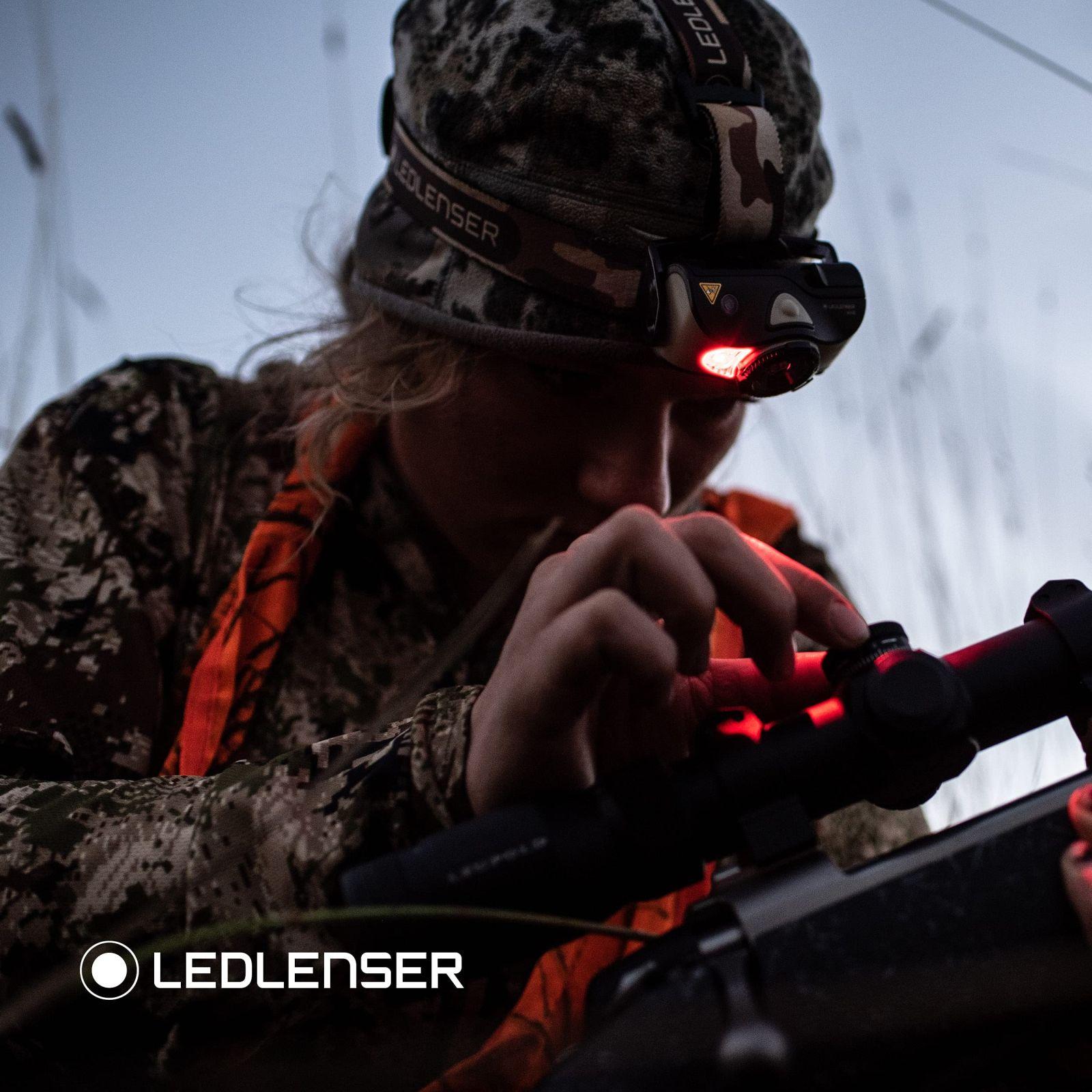 Ledlenser MH8 välitingimustes kasutatav pealamp, must, laetav akuga, 600 luumenit, fokusseeritav, kuni 60 h valgusaeg, punane/roheline/sinine valgus, 2xAA patareidega kasutatav, transpordilukk, jahindus, kalapüük – pilt 7
