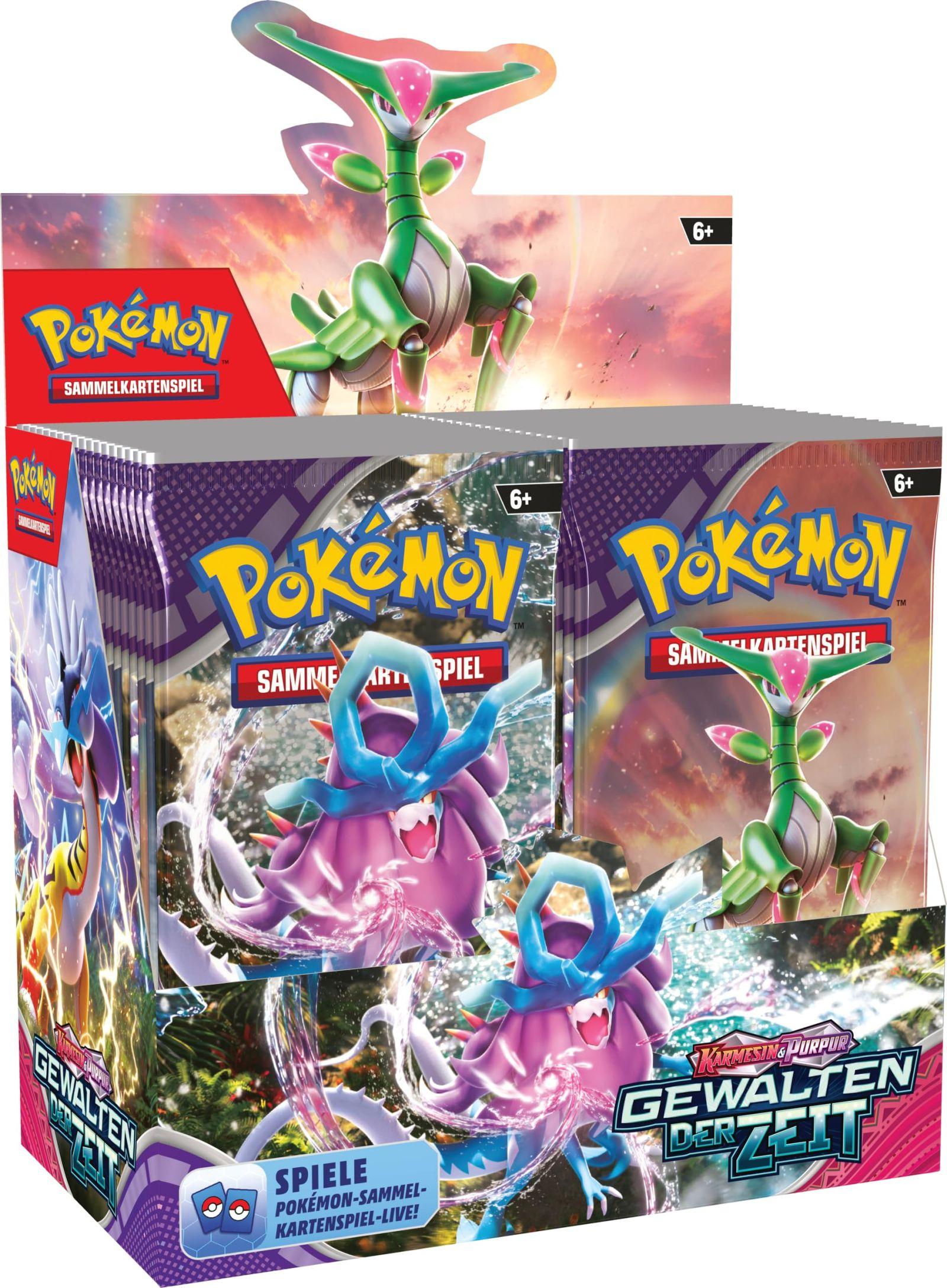 Pokémon-kogumiskaardimäng: Boosterpakendi displeiboks Karmiinpunane & Lilla – Aja Jõud (36 boosterpakki)