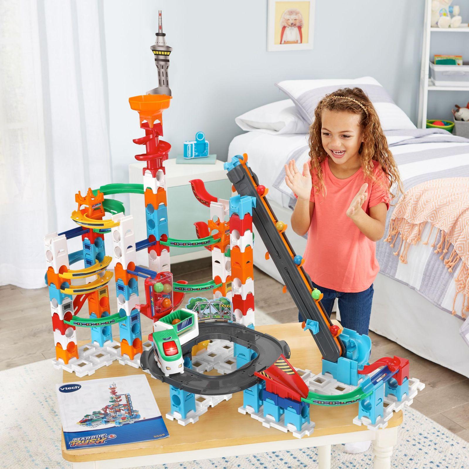 VTech Marble Rush – Super Sky Tower Set XL300 E – Interaktiivne kuulirada – Lastele vanuses 4-12 aastat – kasutusnäide