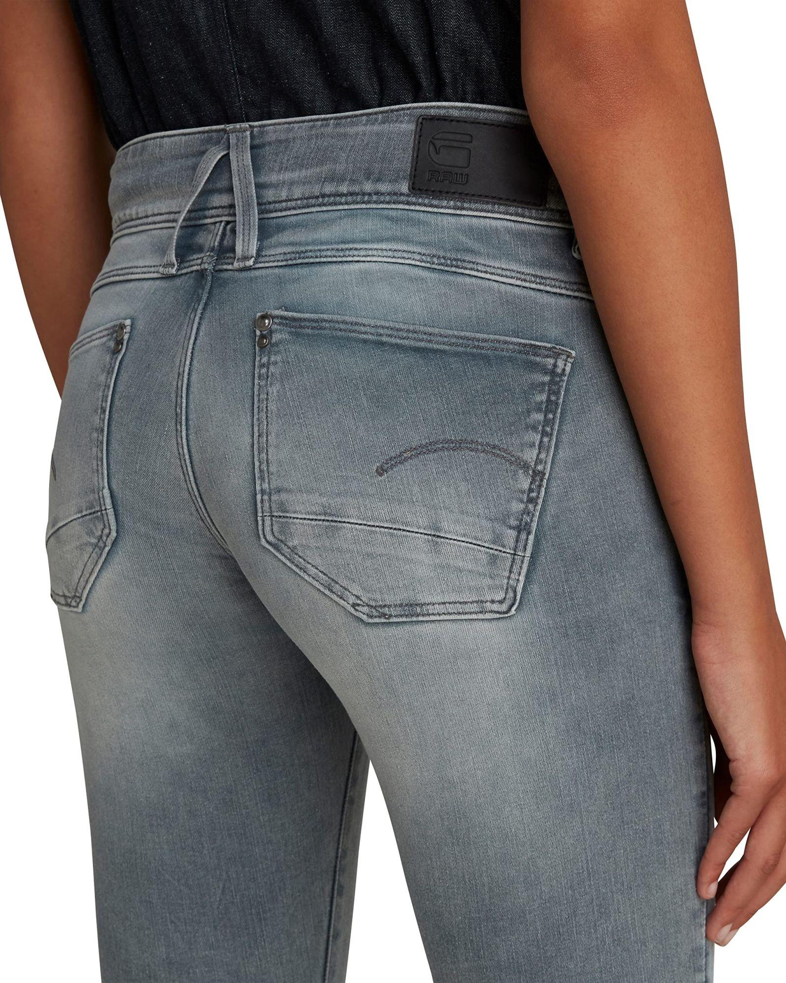 G-STAR Naiste Lynn Mid Skinny Teksad, Hall (Faded Industrial Grey D06746-9882-B336), 29W / 30L – pilt 6