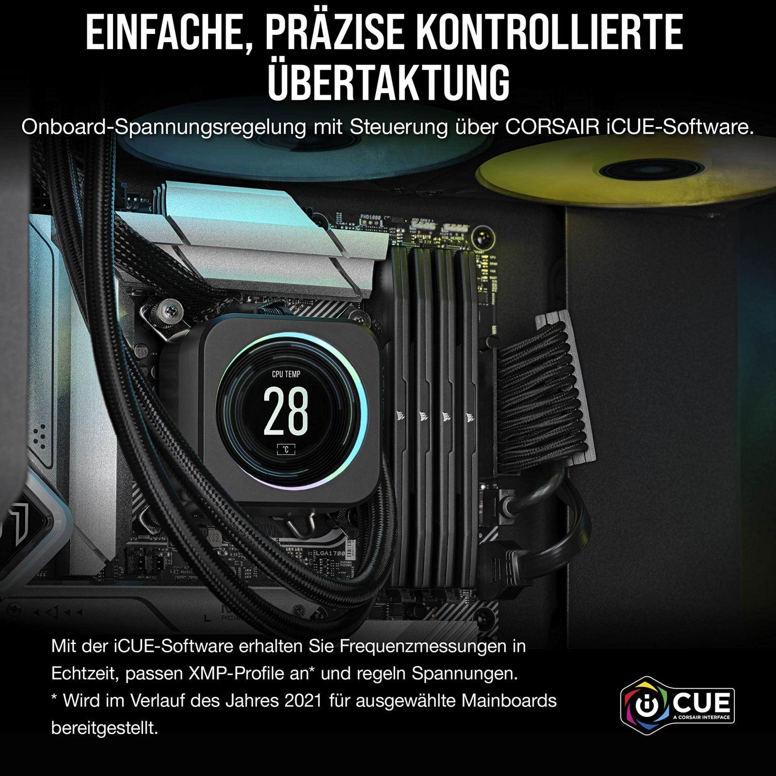 Corsair VENGEANCE DDR5 RAM 32GB (2x16GB) 5200MHz CL40 Intel XMP iCUE Ühilduv Arvutimälu – Must (CMK32GX5M2B5200C40) – kasutusnäide