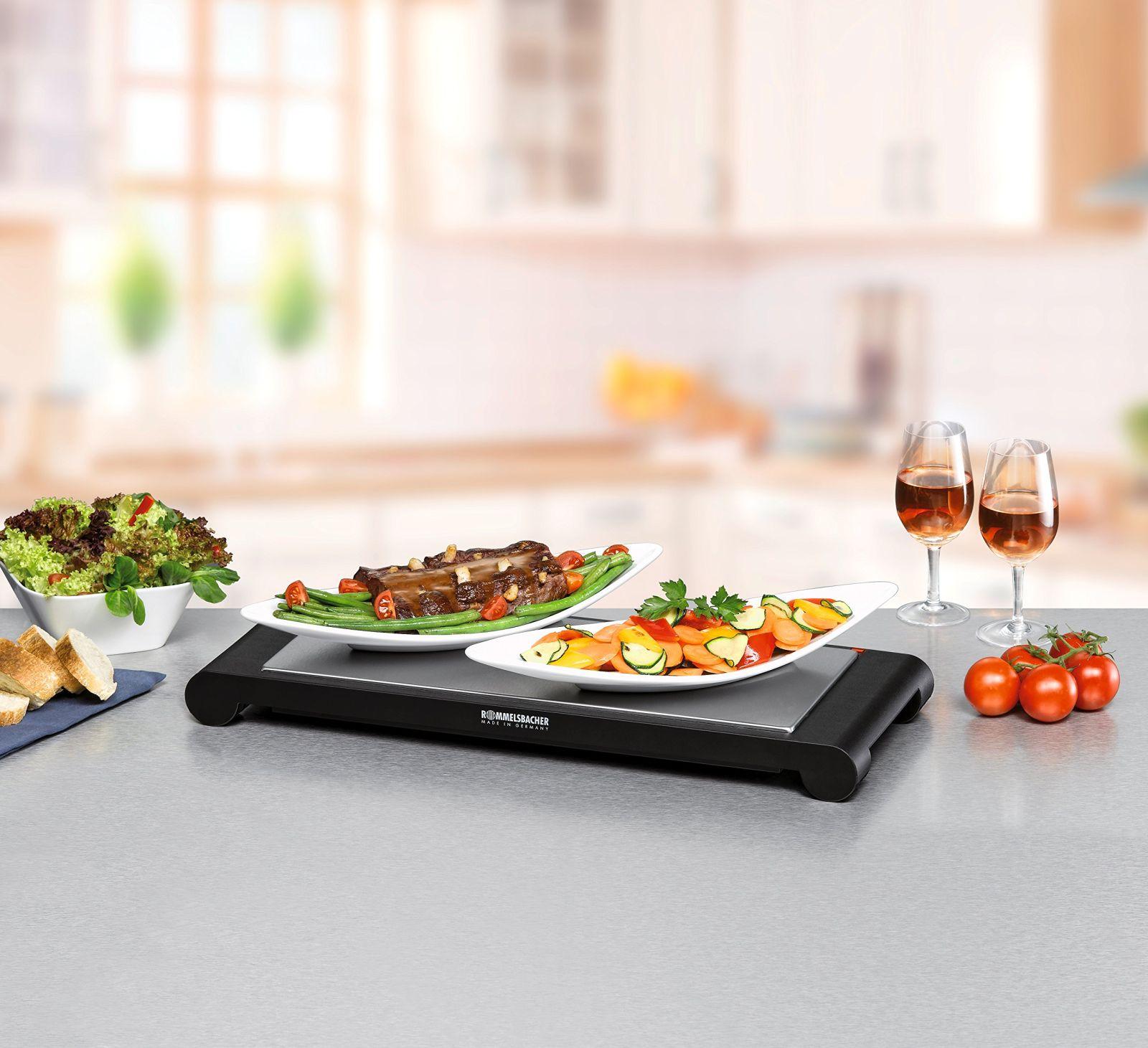 ROMMELSBACHER WPS 857 mobiilne soojendusalus (juhtmevaba kasutus, valmistatud Saksamaal, kuumeneb 8 minutiga kuni 120°C, hoiab soojust kuni 60 minutit, 850 W) roostevaba teras – kasutusnäide