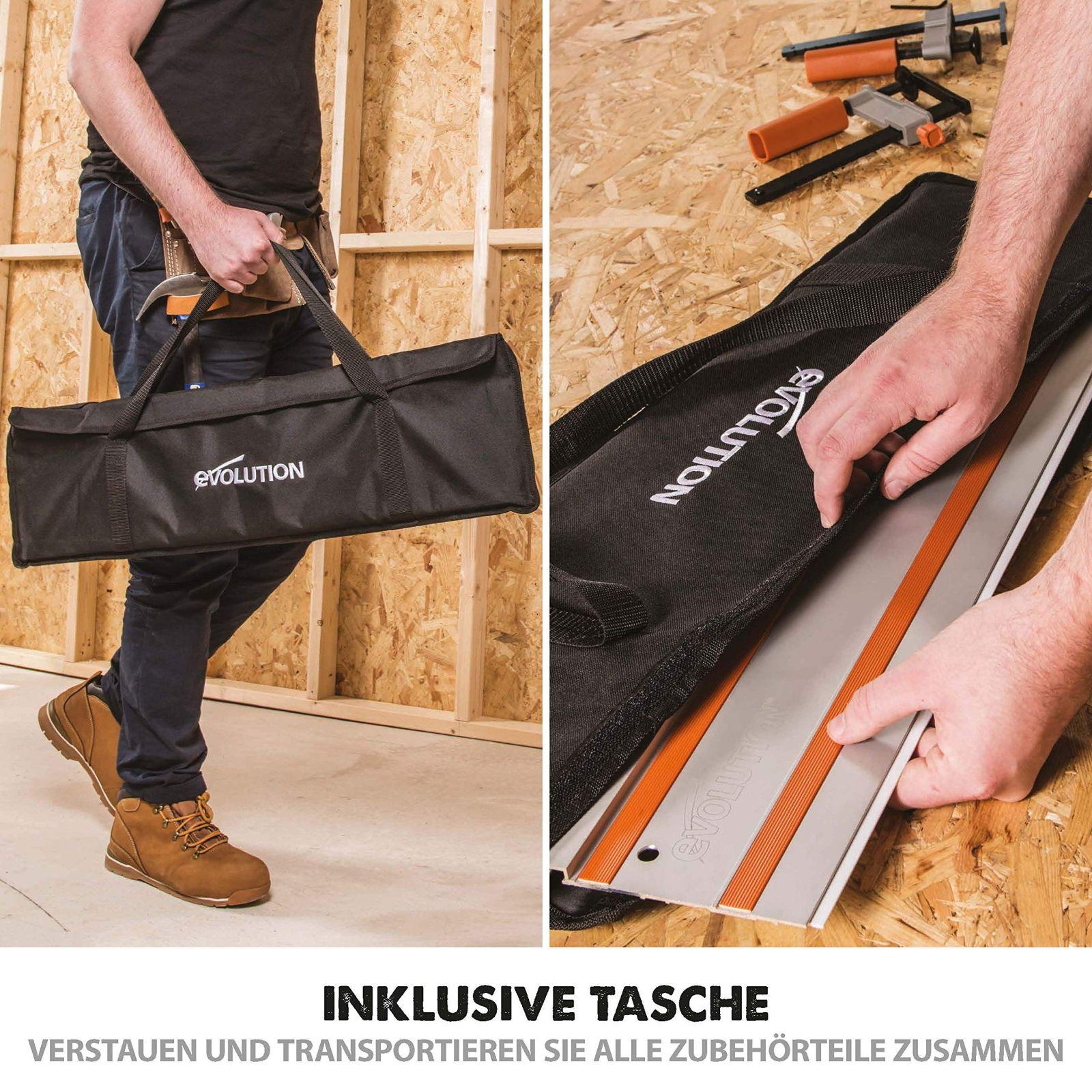 Evolution ST1400 juhtsiin ketassaele, universaalne sobivus – ühilduv Festool, Titan, Makita, Bosch, Erbauer, Metabo ja Scheppach saagidega, 1400 mm – lisavaade