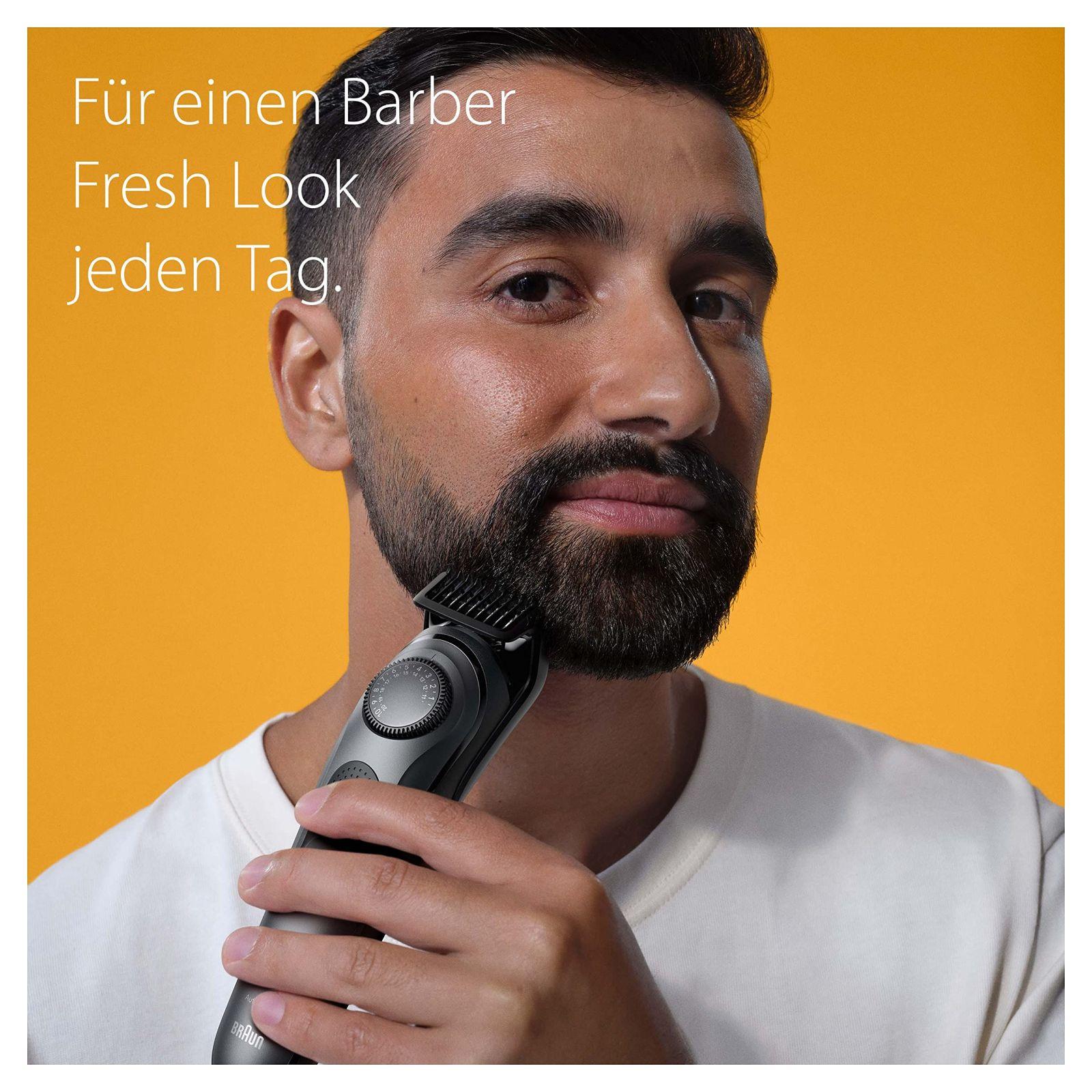 Braun habemetrimmer, juukselõikur meestele, professionaalne trimmer, 40 seadistust, laadimisjaam, reisikott, habememall, 100 min juhtmevaba tööaeg, BT7441 – detailne vaade