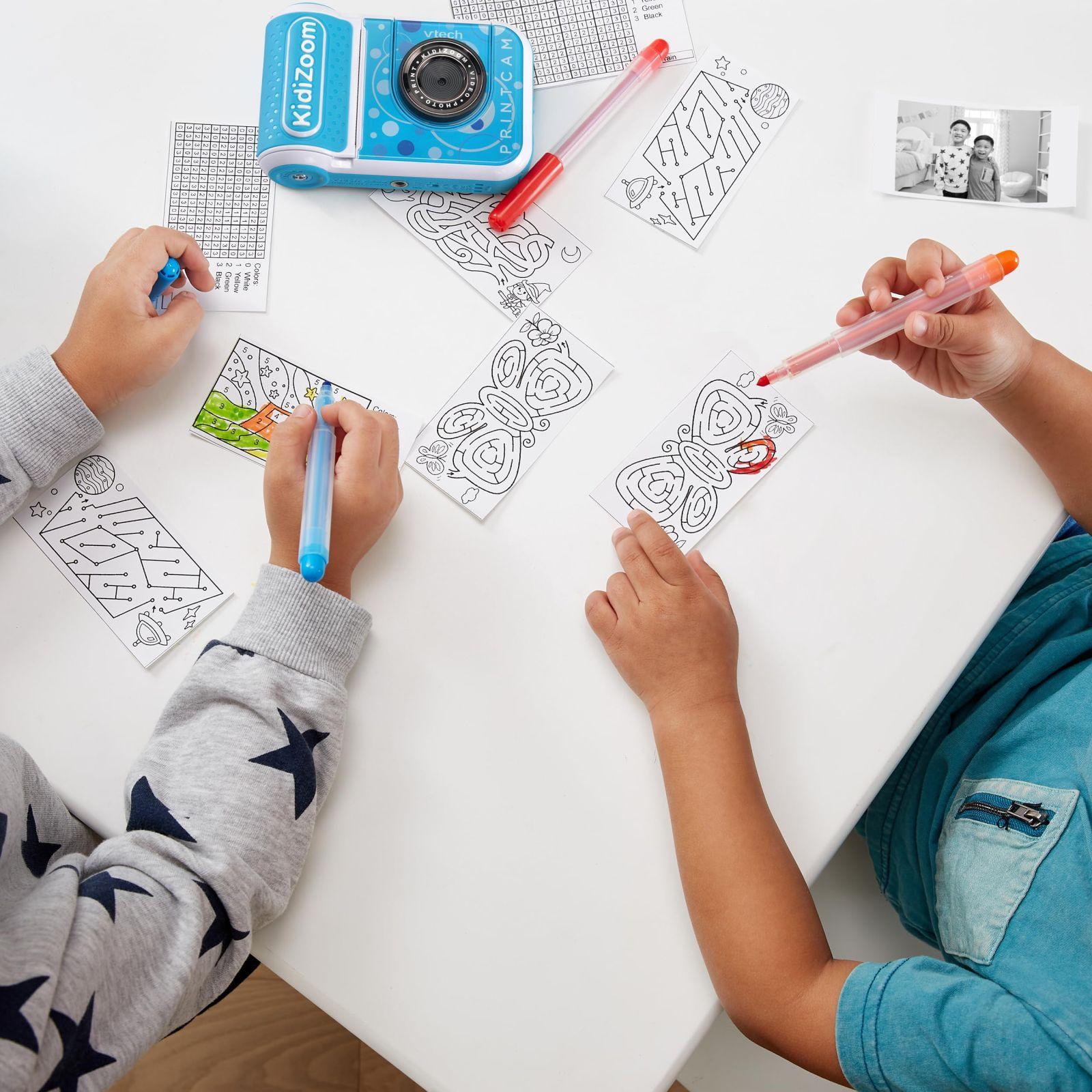 VTech KidiZoom Print Cam sinine – koheselt printiv lastekaamera, selfie- ja videofunktsioon, efektid, mängud, ideaalne lastele vanuses 4-12 aastat – pilt 6