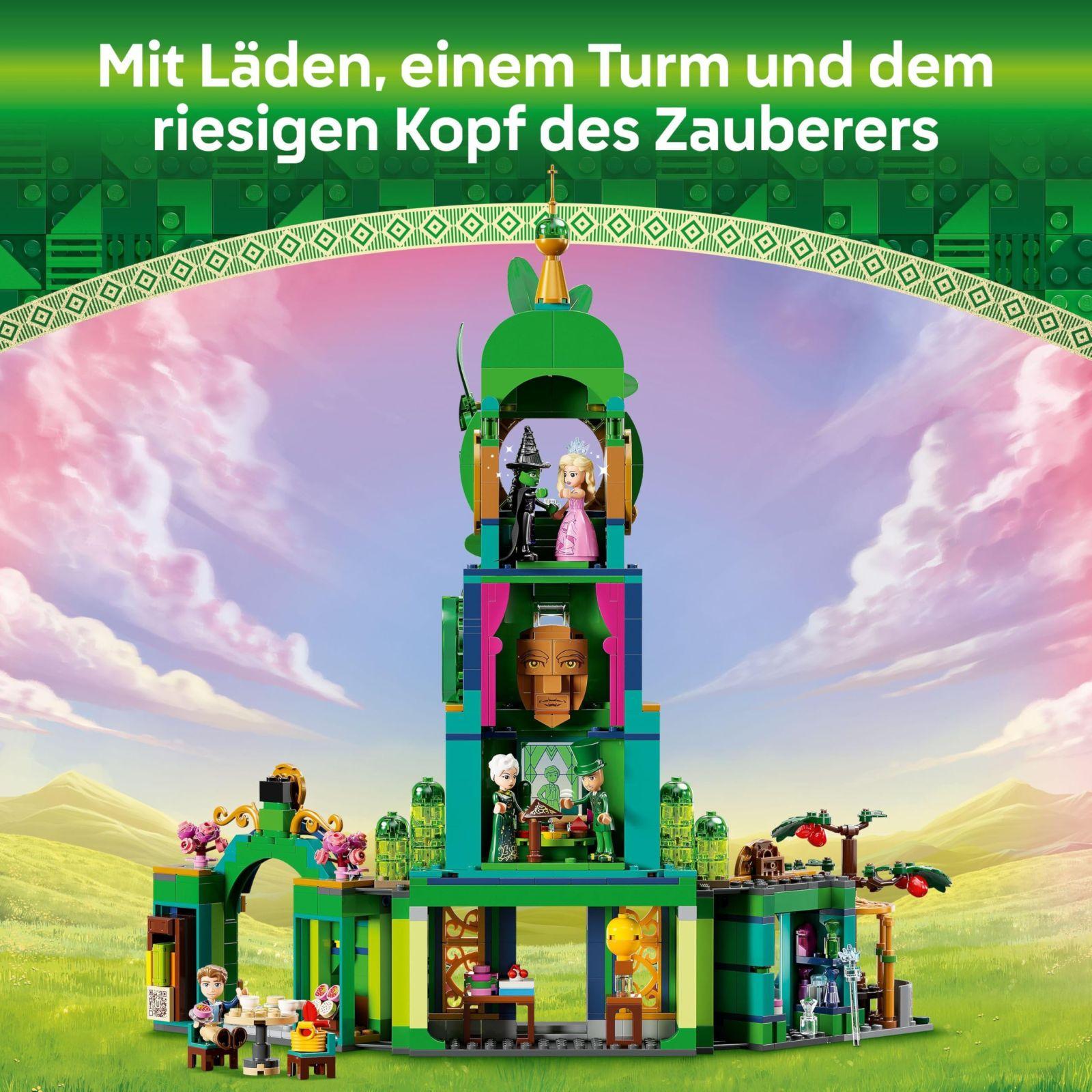 LEGO Wicked Tere Tulemast Smaragdlinnas – Mängukomplekt torniga, Glinda ja Elphaba mini-nukkudega, kingitus filmi fännidele ning tüdrukutele ja poistele alates 9. eluaastast, kes armastavad nukumaju 75684 – kasutusnäide