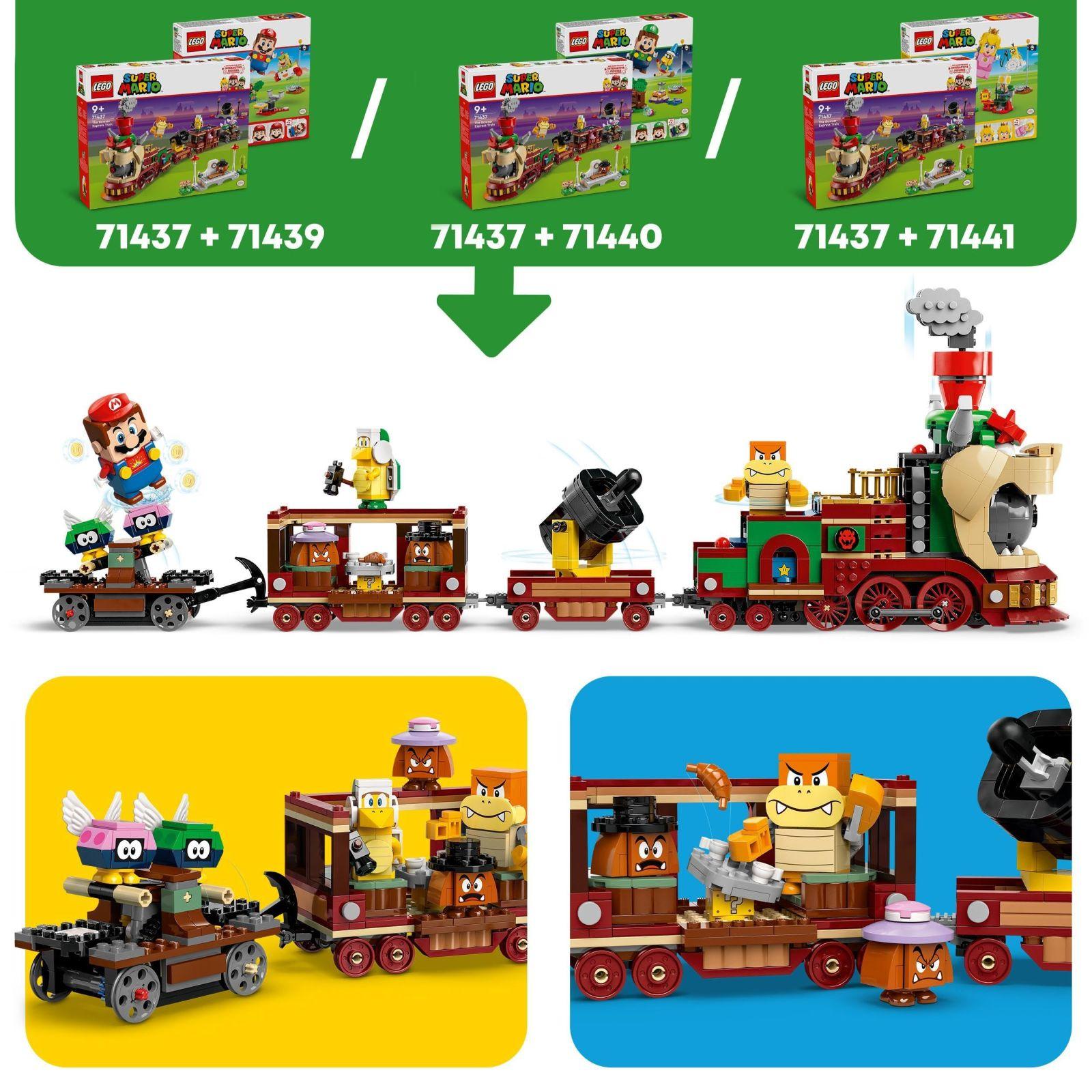 LEGO Super Mario Bowseri Kiirrong – Seiklusmängukomplekt lastele, Hammer-Brüder, 2 Gumbat ja 2 Parapunkte, Nintendo kingitus poistele, tüdrukutele ja mängusõpradele 71437 – kasutusnäide