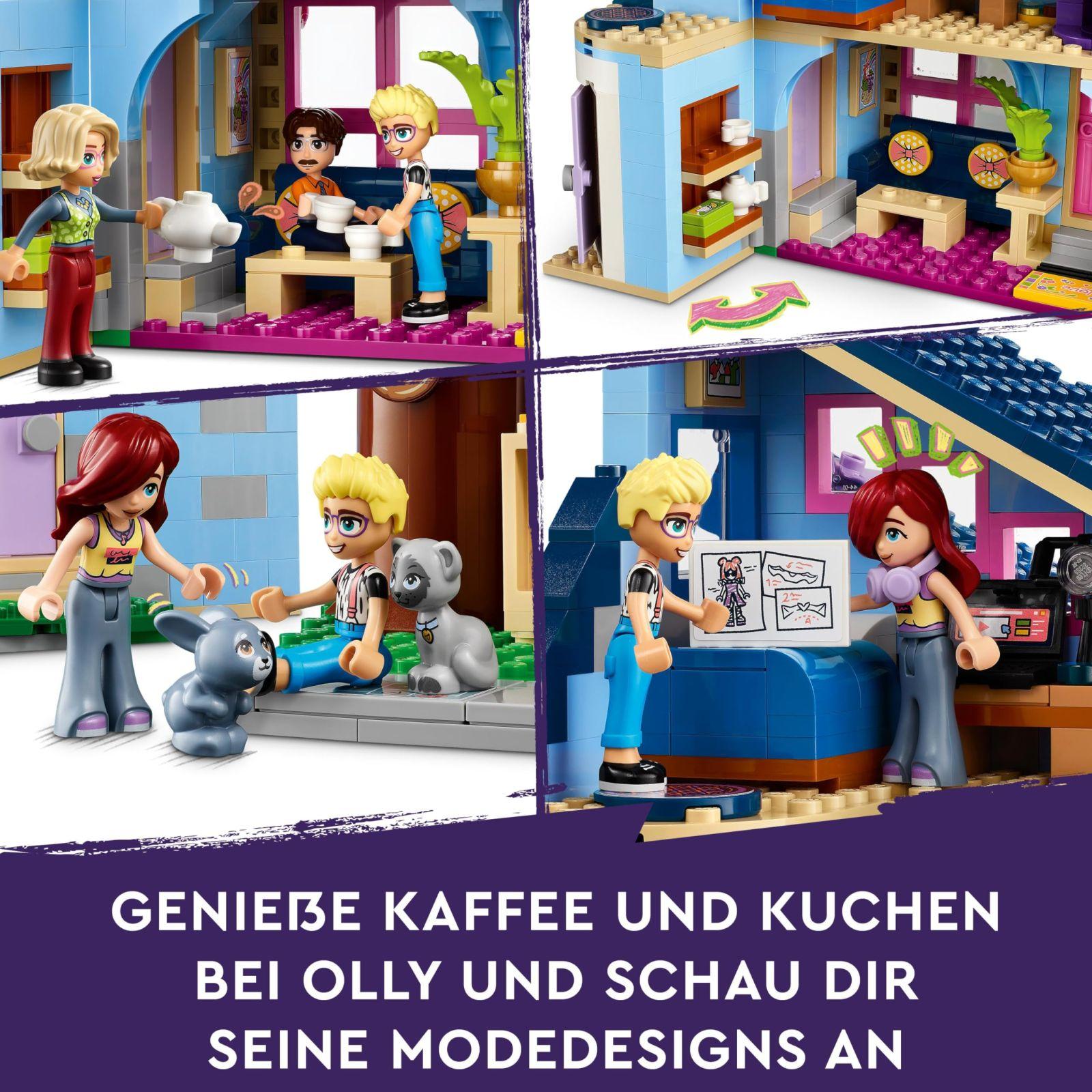 LEGO Friends Olly ja Paisley Pere Maja – Nukumaja koos figuuride ja tarvikutega, kahekorruseline mängumaja ja puumaja, loominguline kink lastele alates 7. eluaastast (42620) – pilt 6