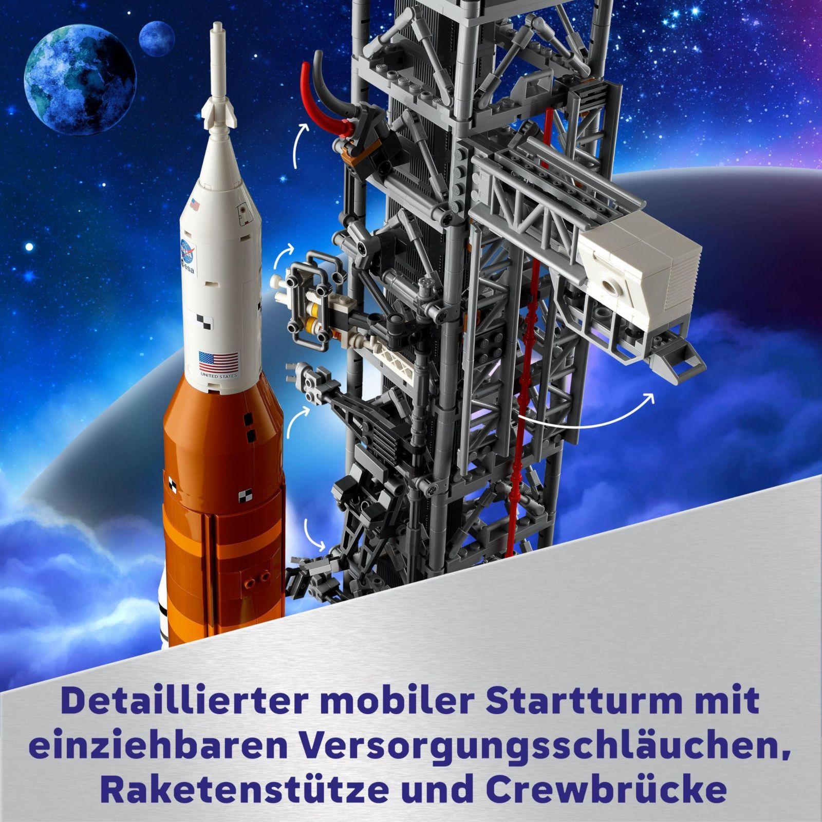 LEGO Icons NASA Artemis stardiplatvorm – Kingitus, dekoratsioon elutuppa või kontorisse, ehituskomplekt täiskasvanutele, Orion kosmosekapsli ja stardilavaga, kollektsioneerimismudel 10341 – pakend ja tarvikud