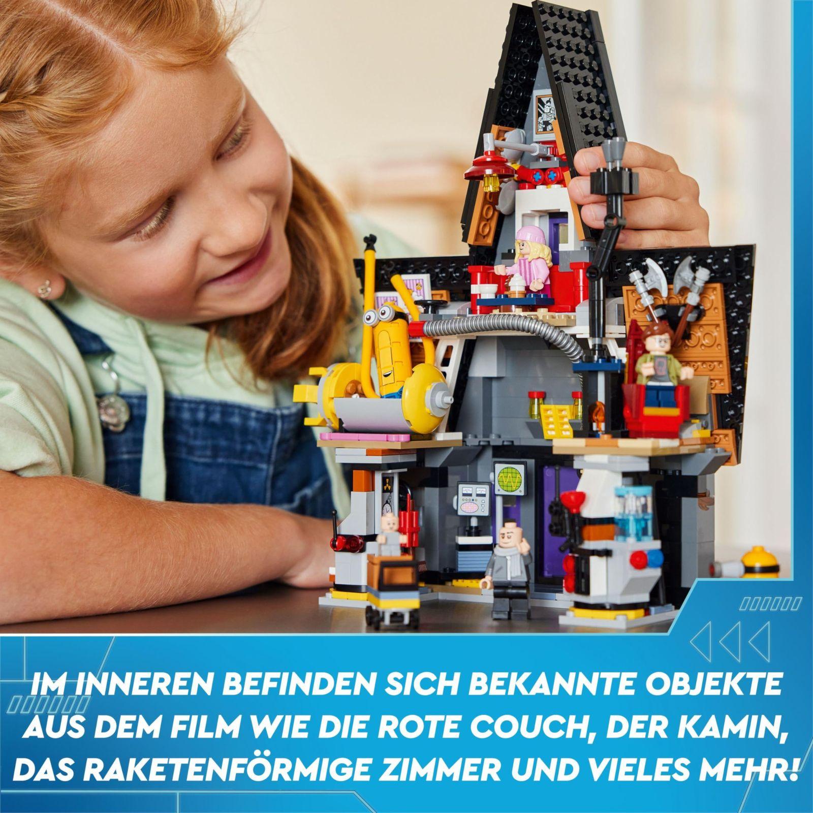 LEGO Minu lemmik vähk 4: Gru ja Minionite perevilla – Mängukomplekt filmist, mängumaja lastele alates 8. eluaastast – pakend ja tarvikud