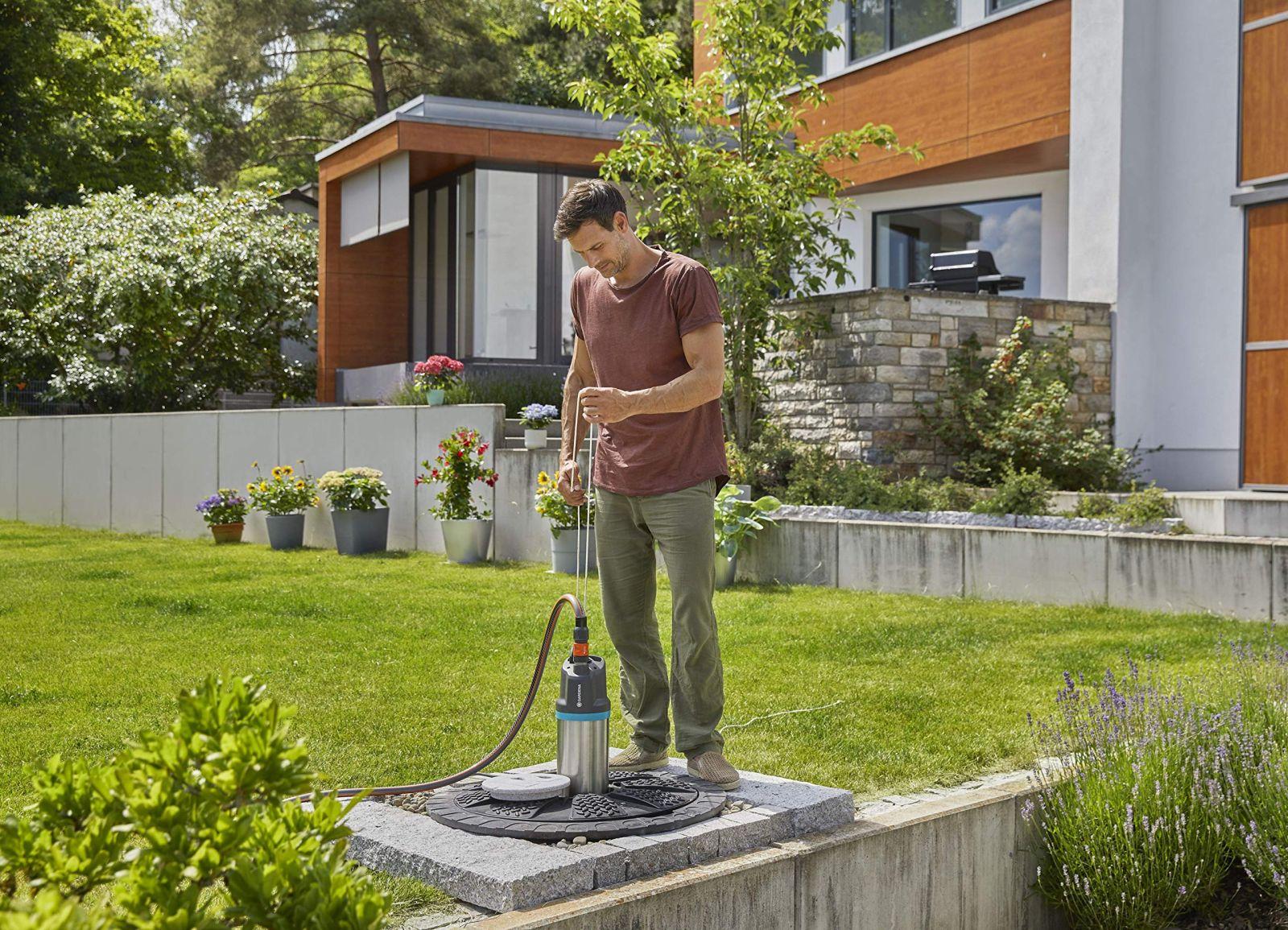 Gardena sukeldussurvepump 5900/4 inox automatic: Automaatne survetõstepump 5900 l/h veevooluga, mustusefiltriga, vaikse tööga, integreeritud kuivjooksukaitsega (1771-20) – pilt 7