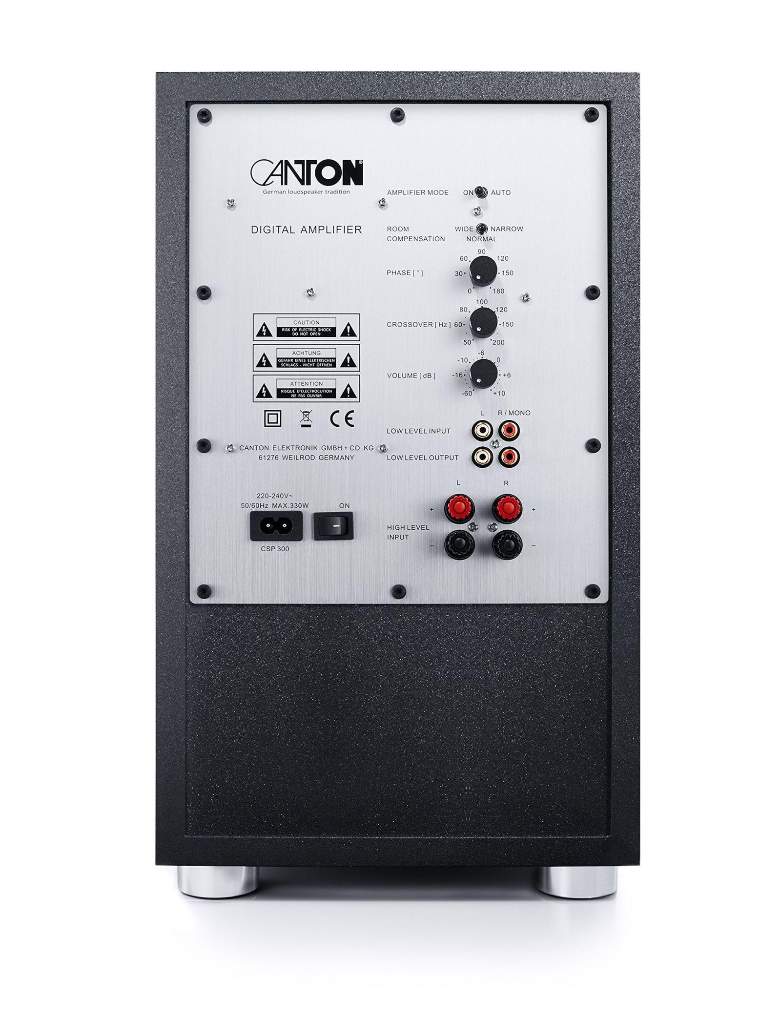 Canton AS 85.3 SC Võimas Aktiivsubwoofer (200/280W) must – lisavaade
