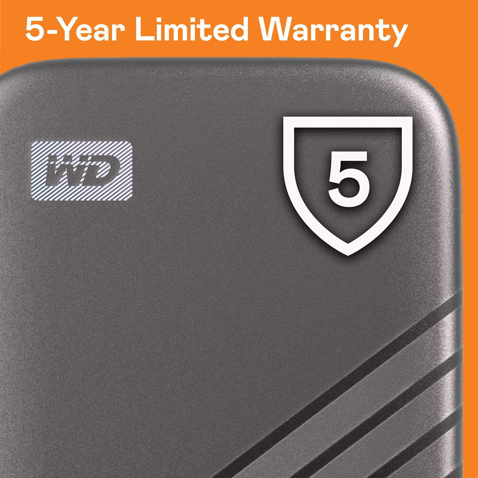 WD My Passport SSD 1 TB kaasaskantav SSD-mäluseade (NVMe-tehnoloogia, USB-C ja USB 3.2 Gen-2 ühilduvus, lugemine 1050 MB/s, kirjutamine 1000 MB/s) Kosmosehall – pilt 8