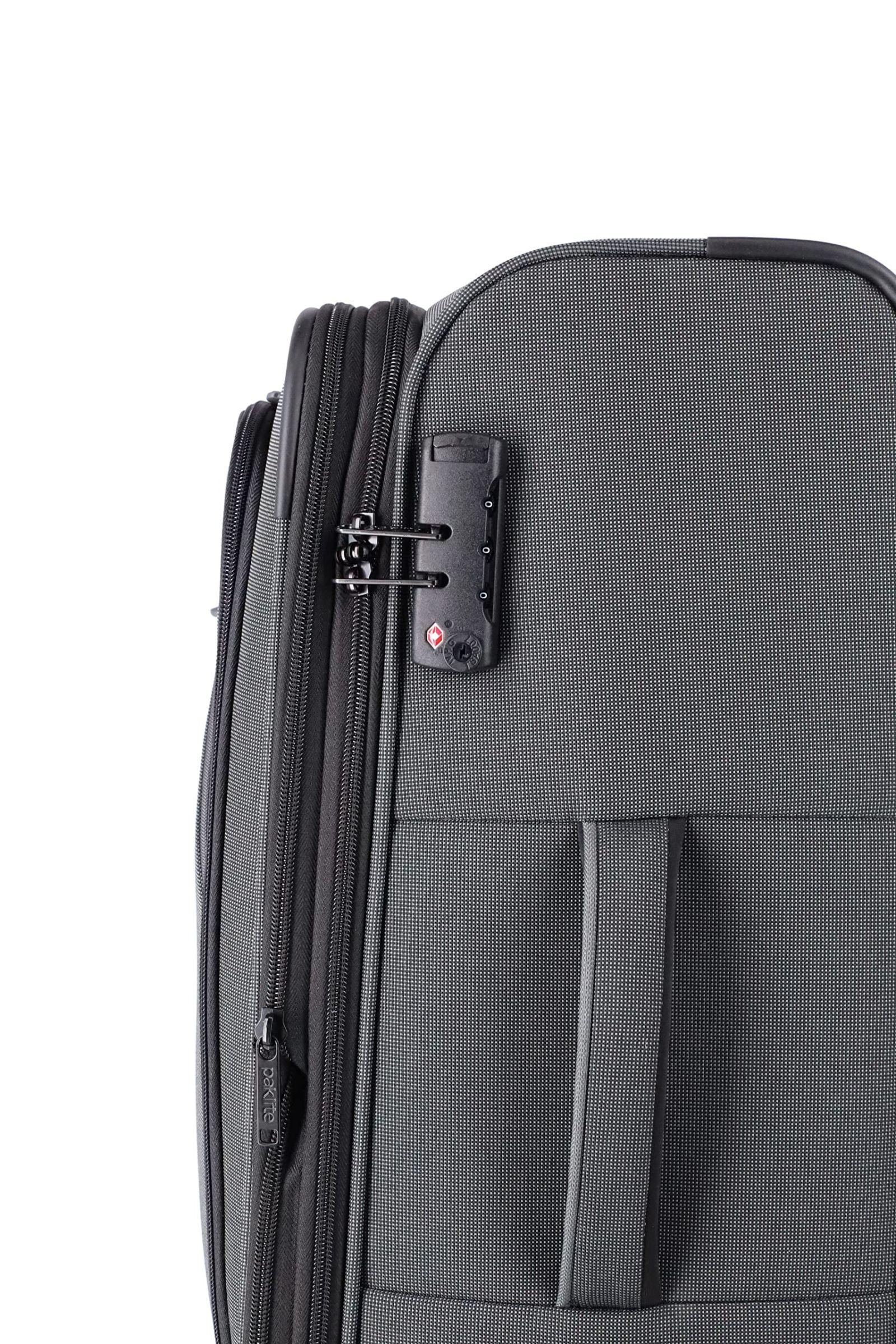 paklite Reisikohver 4 rattaga, pehme kohver, suur laiendatav DERBY trolley, stiilne kohver dehnfalteniga, TSA lukk, 77 cm, 102 – 115 liitrit – pakend ja tarvikud