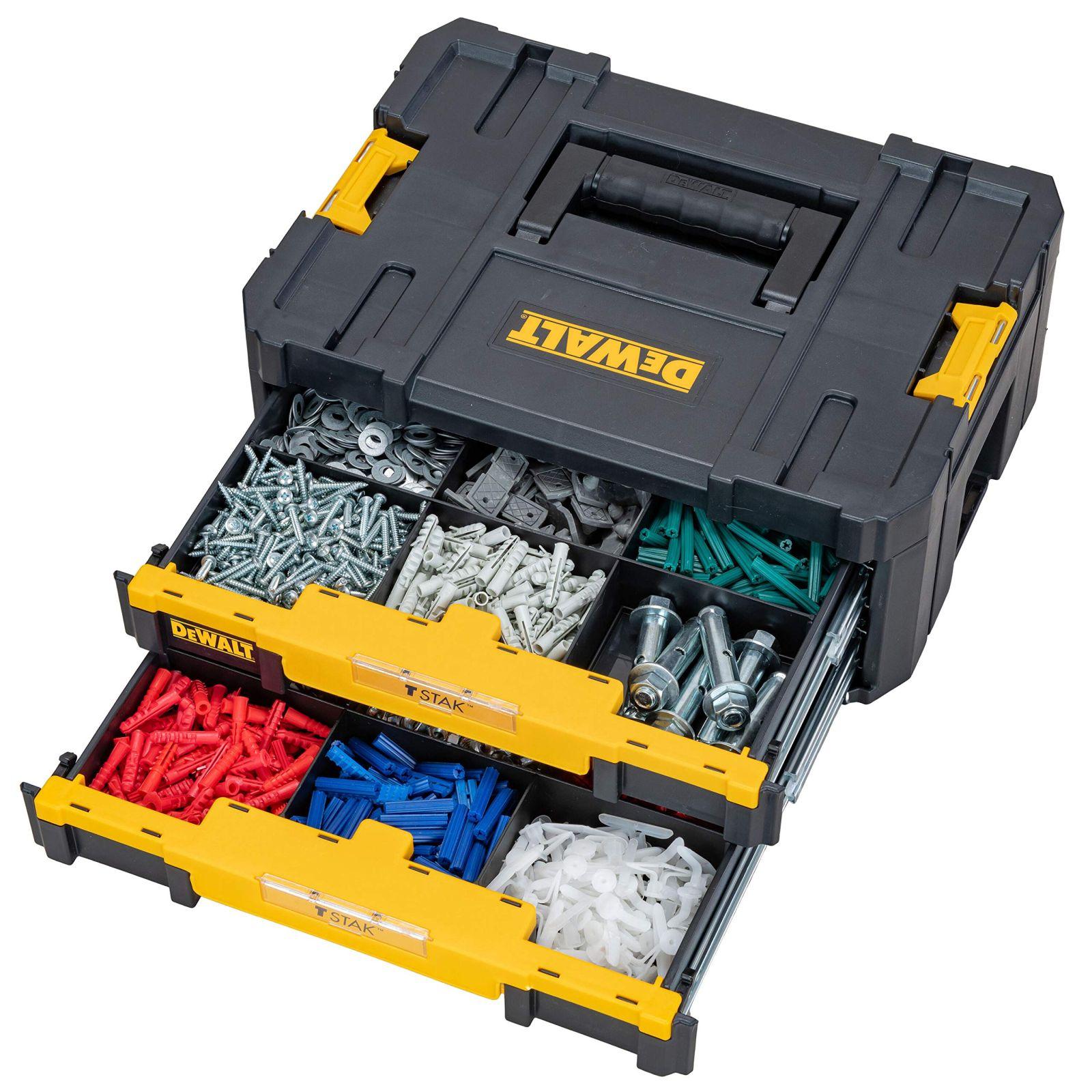 Dewalt T-STAK IV tööriistakast DWST1-70706 (2 sahtliga, eemaldatavad sisemised vaheseinad, sildihoidik, umbes 19 L maht, kandevõime umbes 30 kg, ühilduv T-STAK süsteemiga) – pilt 8