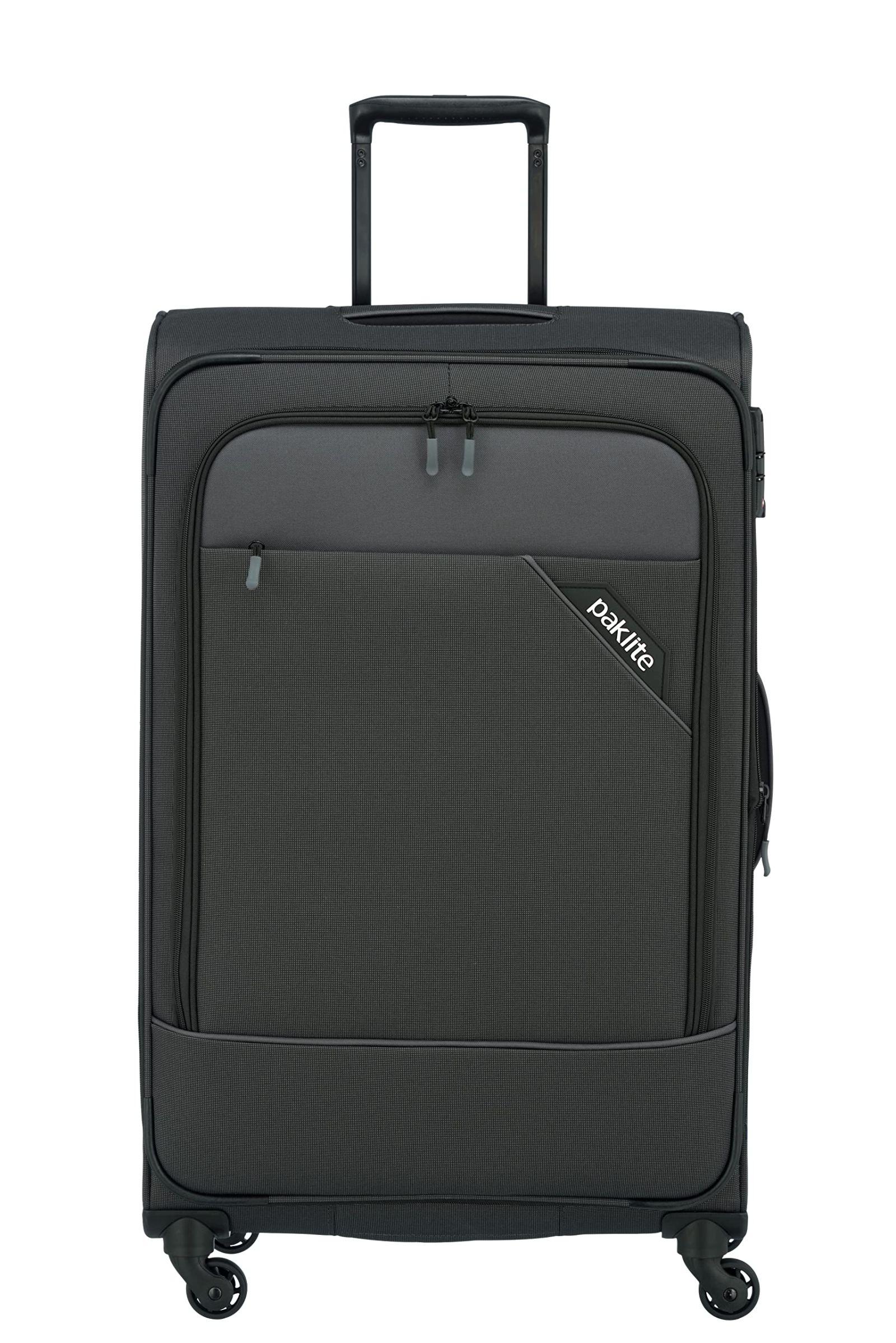 paklite Reisikohver 4 rattaga, pehme kohver, suur laiendatav DERBY trolley, stiilne kohver dehnfalteniga, TSA lukk, 77 cm, 102 – 115 liitrit