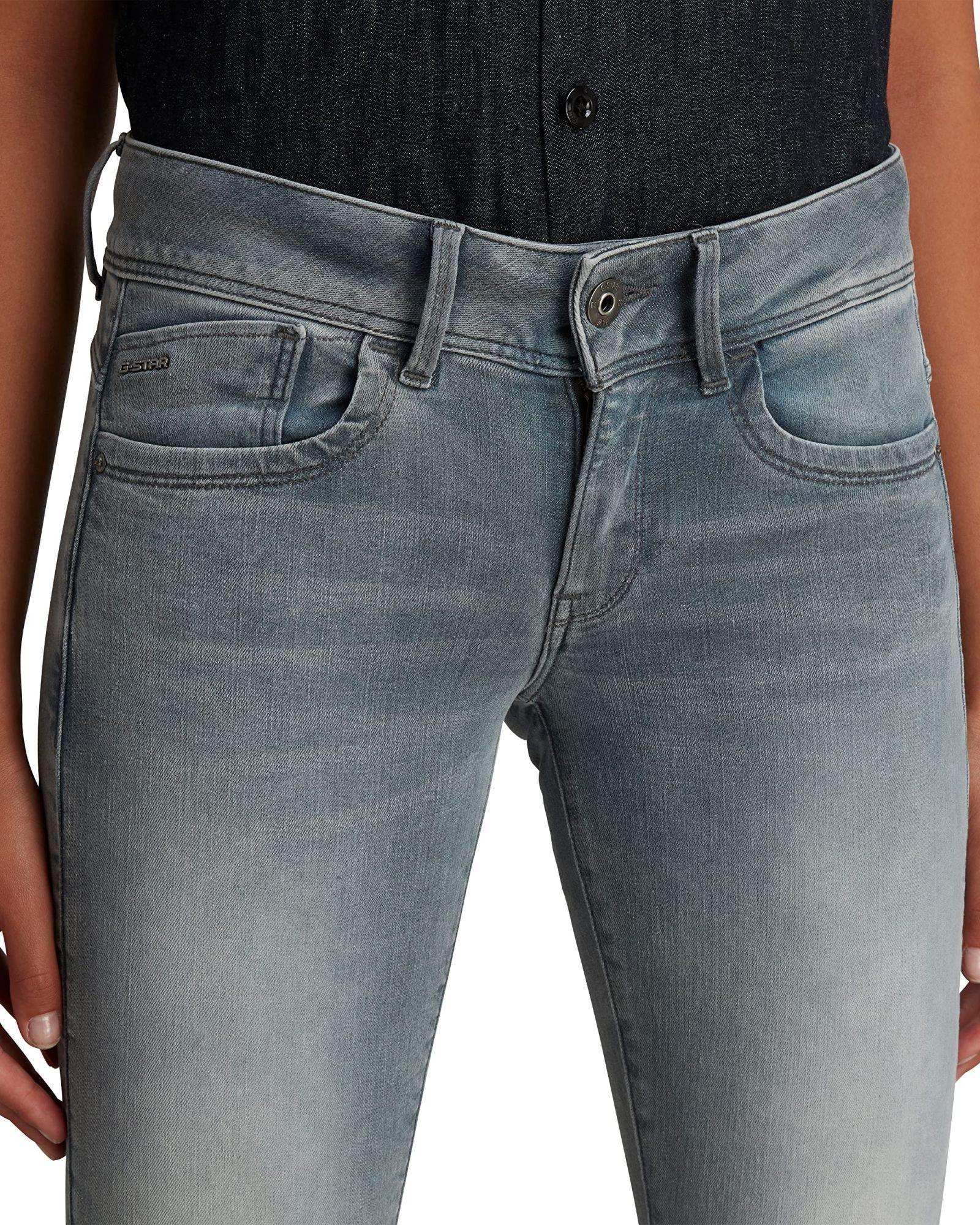 G-STAR Naiste Lynn Mid Skinny Teksad, Hall (Faded Industrial Grey D06746-9882-B336), 29W / 30L – lisavaade