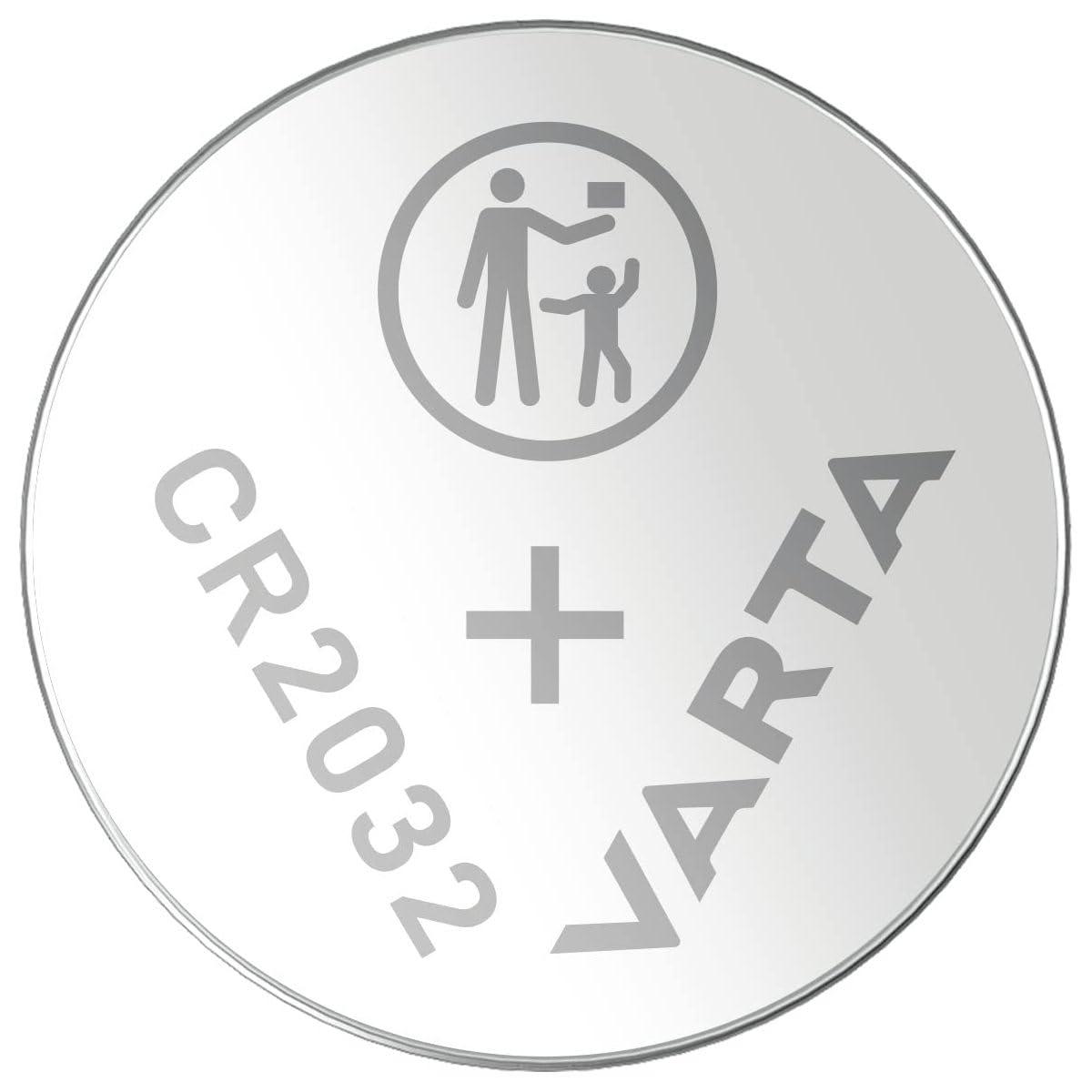 VARTA CR2032 liitium-nööpbatterid 5tk – stabiilne toide – detailne vaade