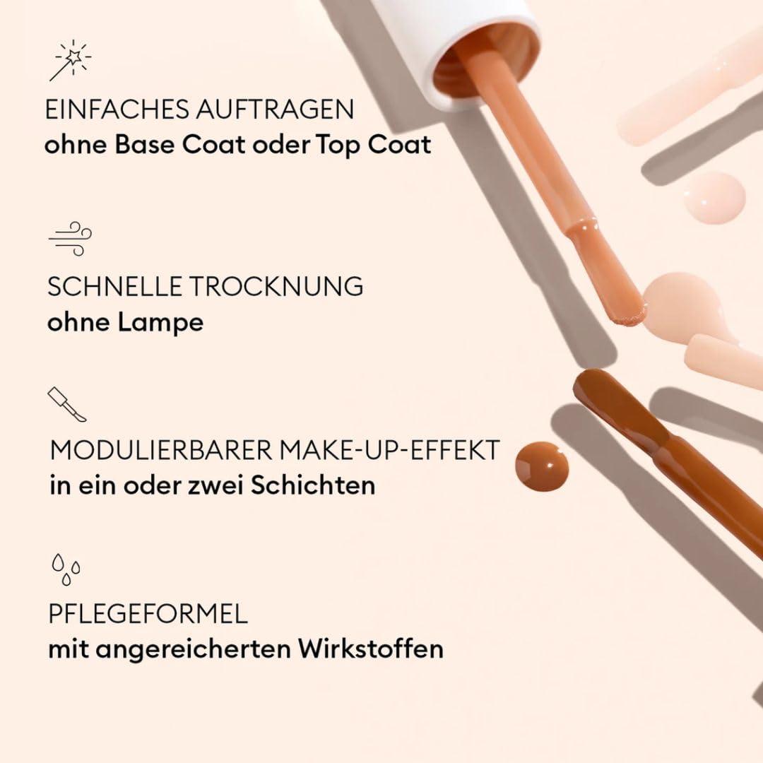 Manucurist hooldav ja siluv küünelakk – satin-beige toon – pakend ja tarvikud