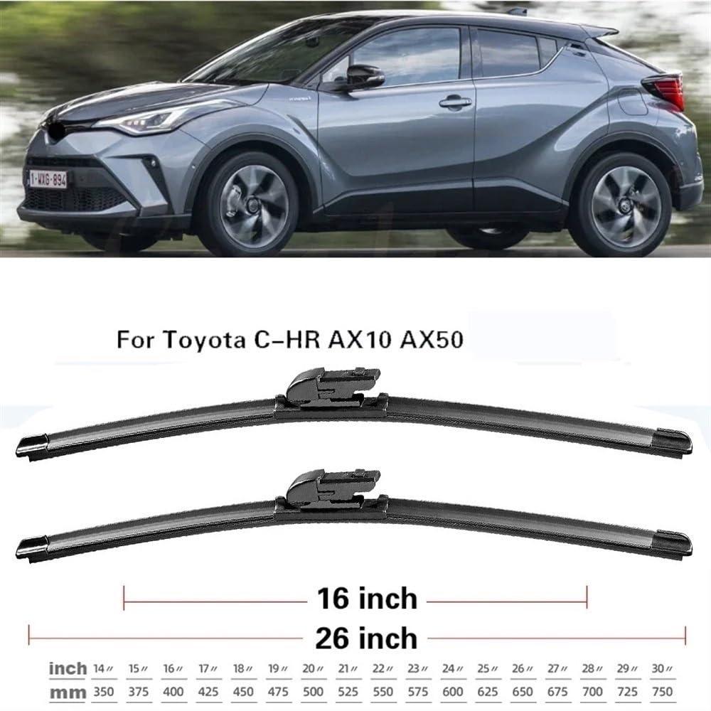 Autopixl kvaliteetsed klaasipuhastid Toyota C‑HRile (komplekt) – pakend ja tarvikud