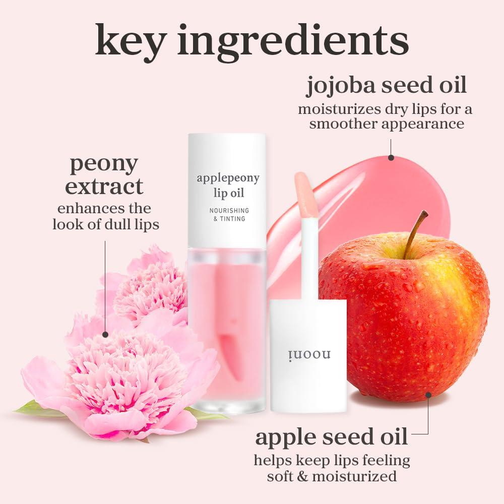 NOONI niisutav huuleõli Applepeony – pehme sära ja volüüm – pilt 7