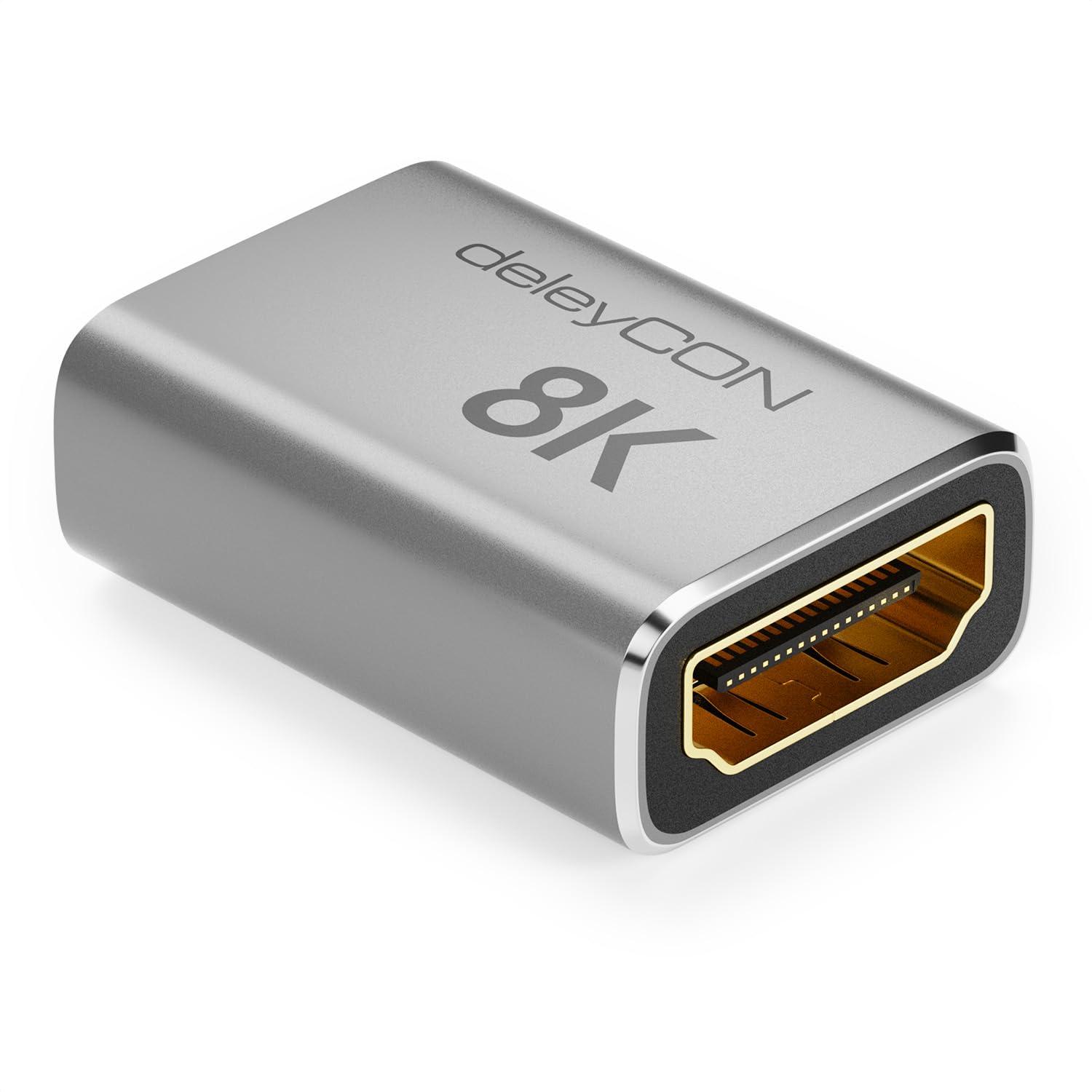 deleyCON alumiinium HDMI-adapter 8K kvaliteediga ja