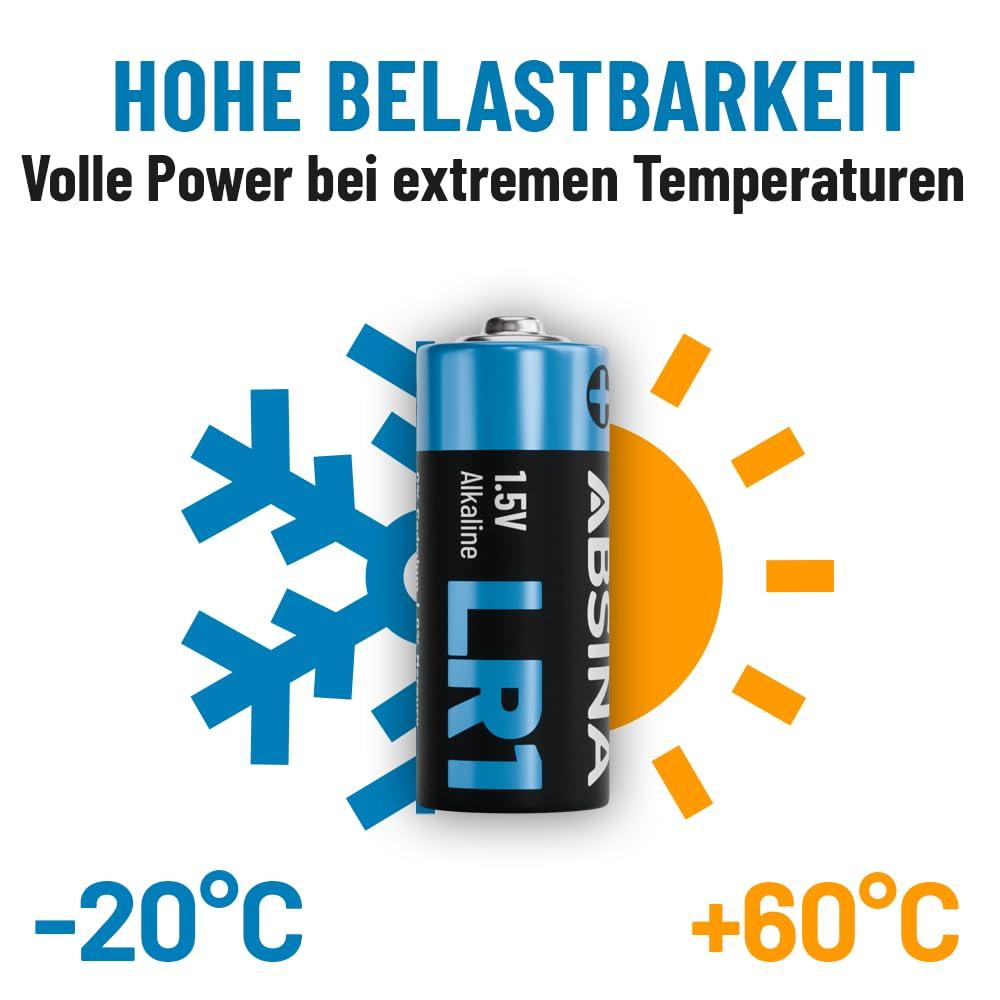 ABSINA alalisvoolu LR1 (N) patarei 1,5V — vastupidav ja lekkevaba – pilt 6