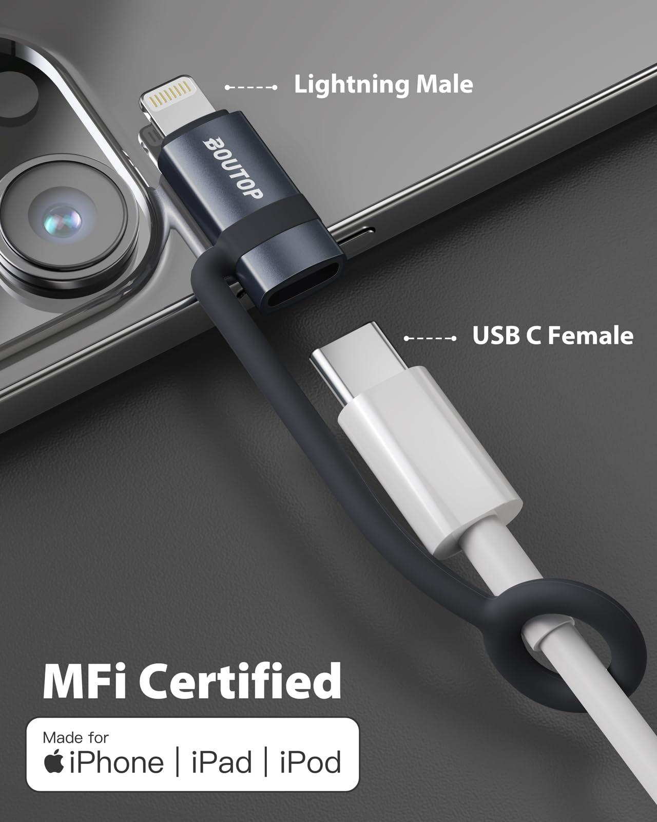 BOUTOP kiire USB‑C–Lightning adapter – vastupidav ja mugav C32 – lisavaade