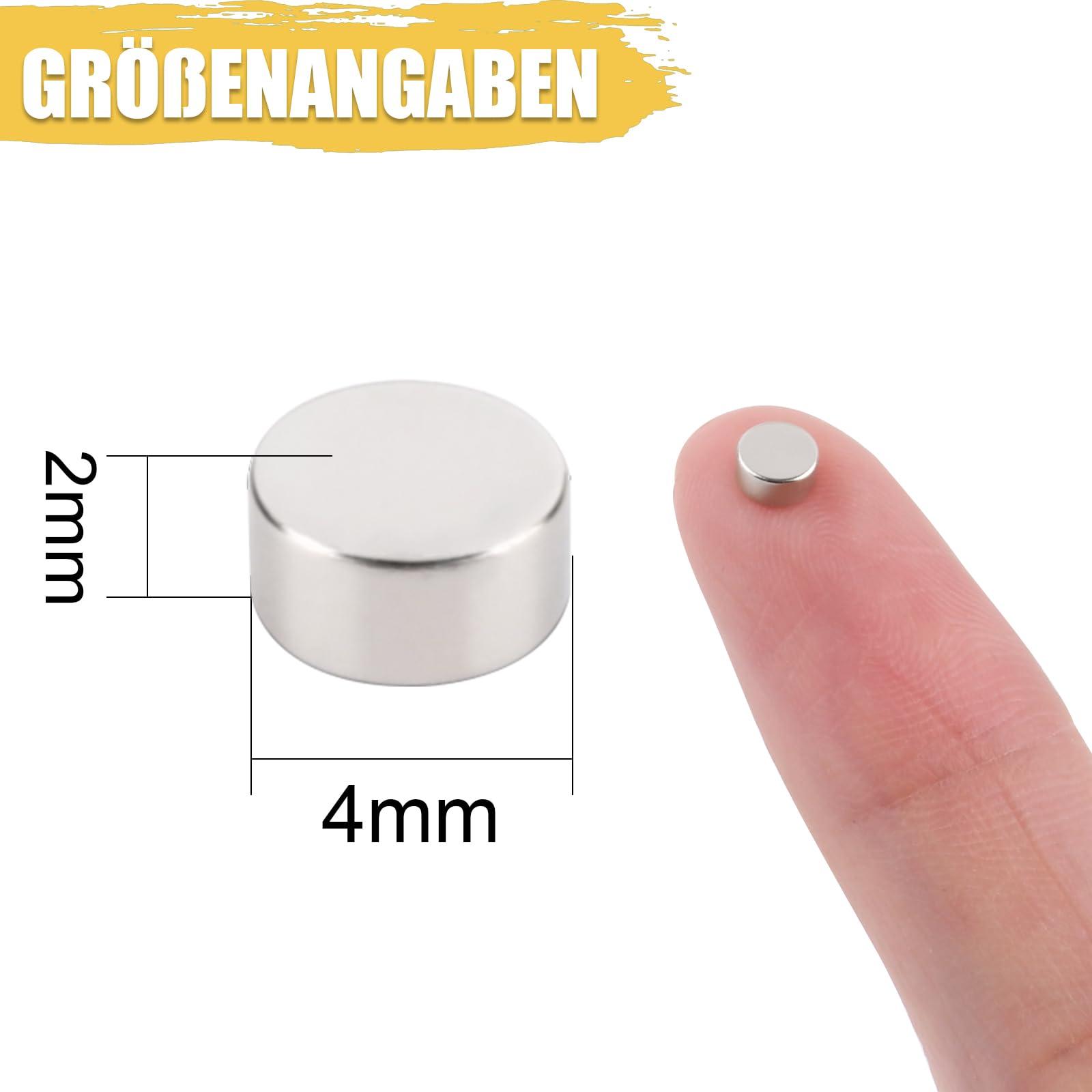 FPMYB tugeva neodüüm-magnetiga 4×2 mm komplekt – detailne vaade