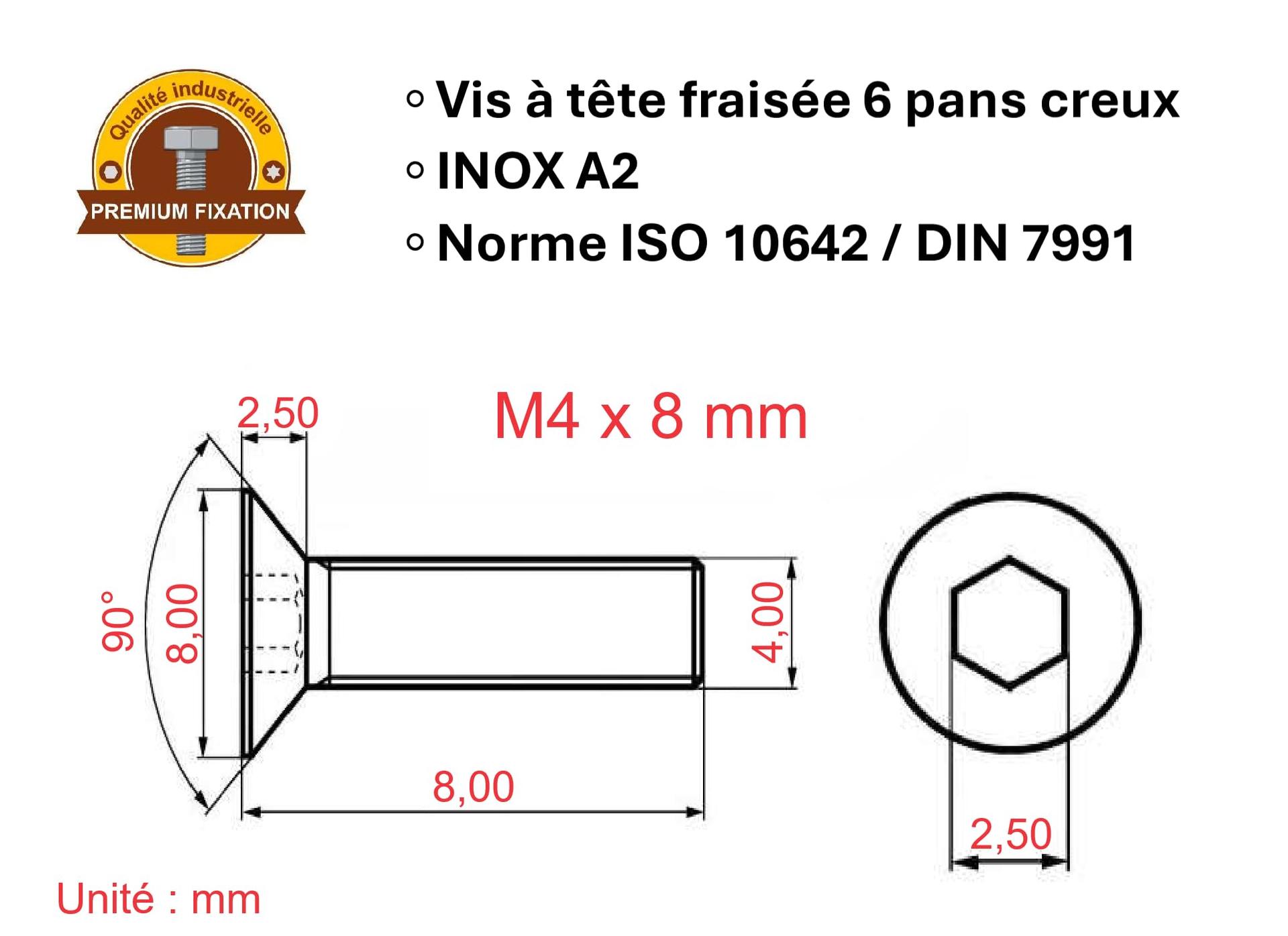 ProRaje roostevabast terasest M4x8 mm tasakinnitus – pakend ja tarvikud