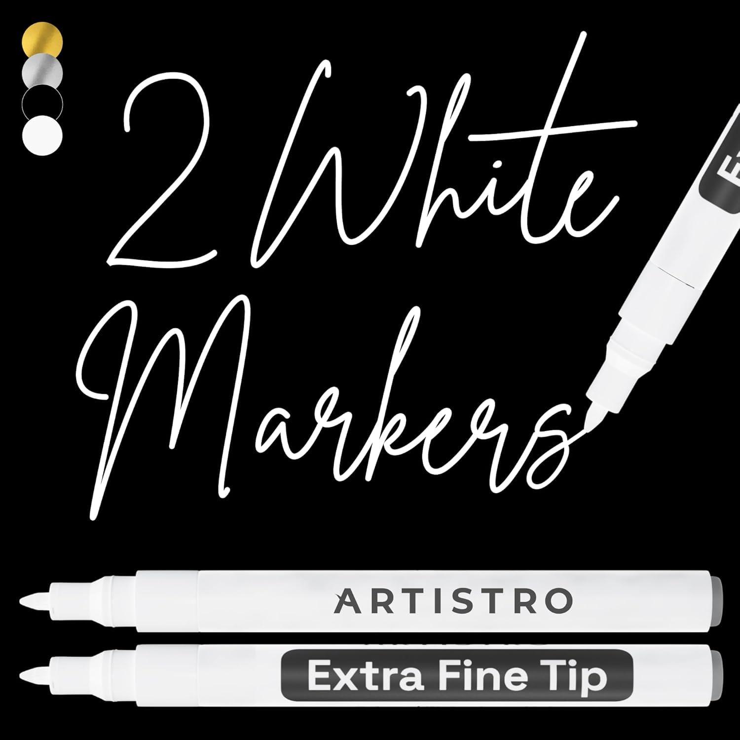 Artistro valge akrüülmarker — peen 0,7 mm detailideks