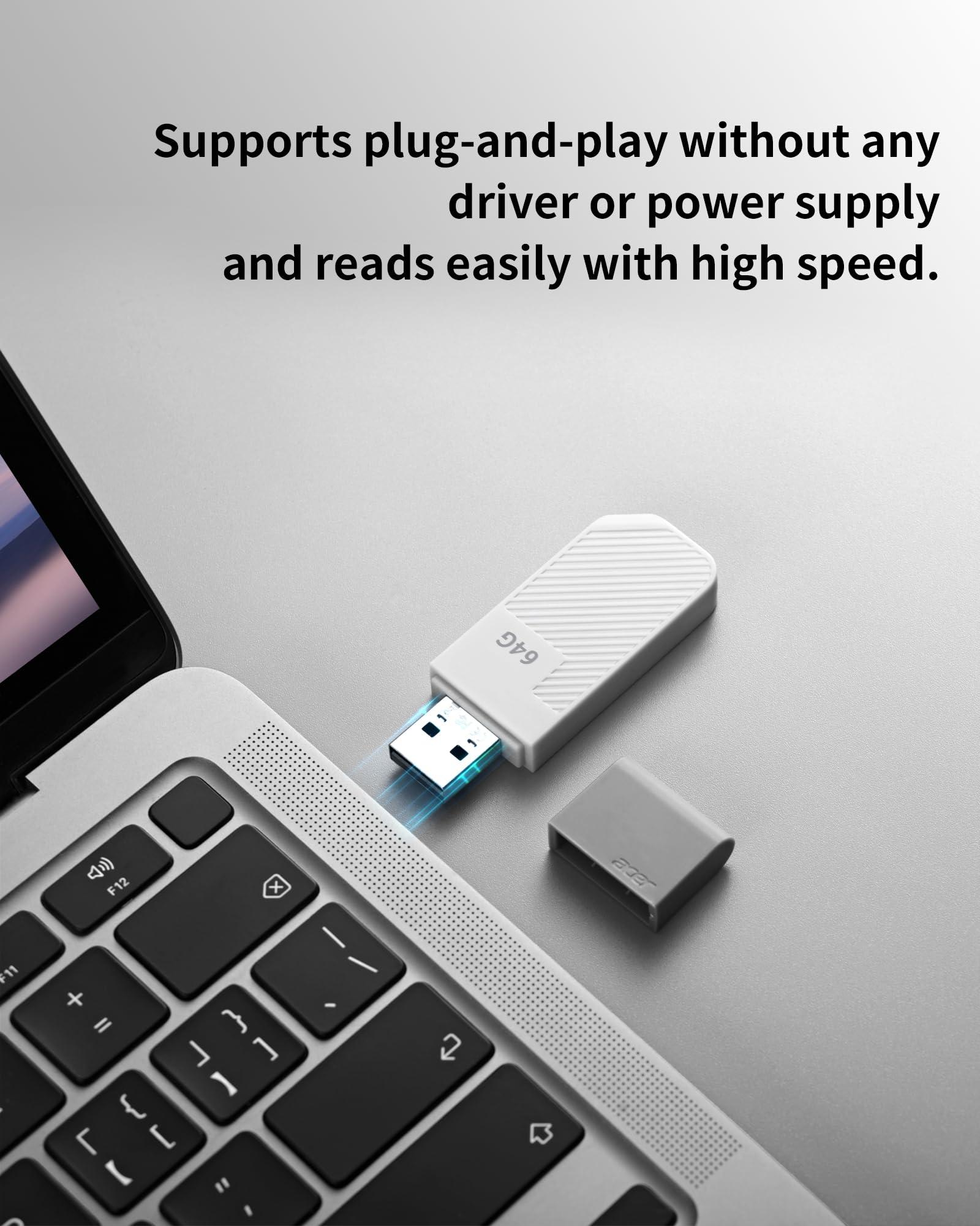 Acer vastupidav USB-mälupulk 64GB — kompaktne ja kiire – kasutusnäide