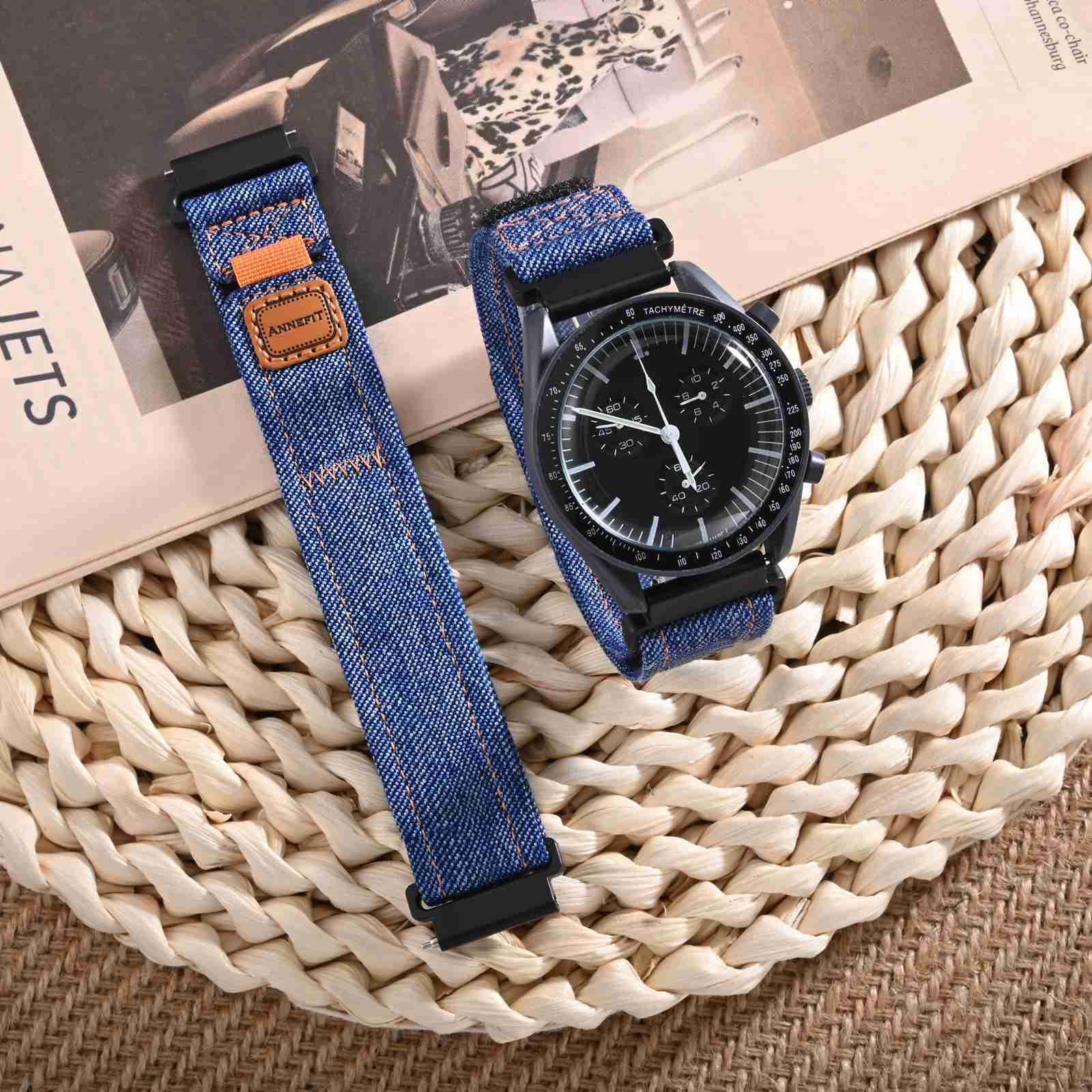 ANNEFIT denim-tekstiilist kellarihm — mugav ja vastupidav 21mm – pilt 6